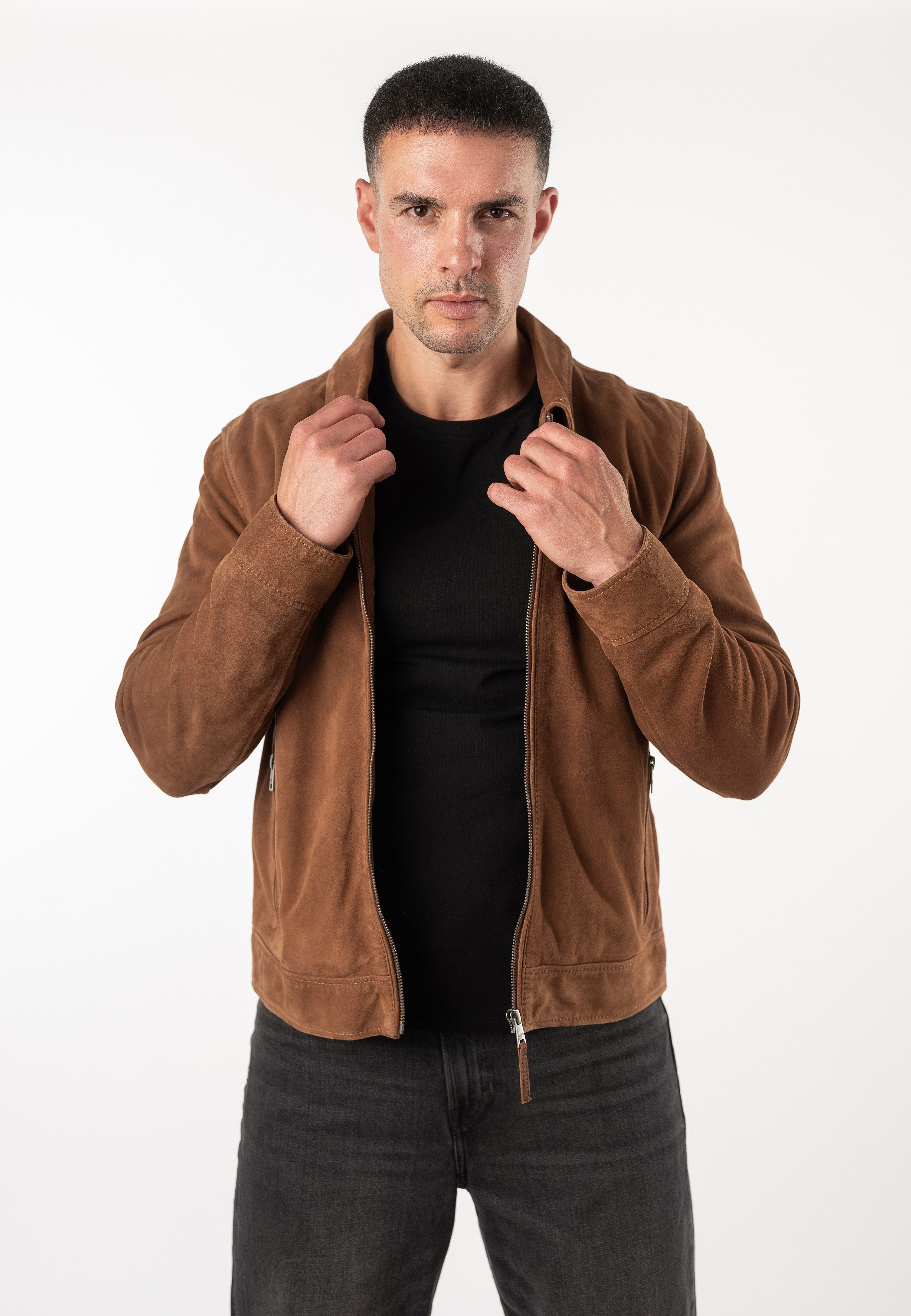 Mauritius Lederjacke MMGraiven (mauritiusHerren26) mit Umlegekragen