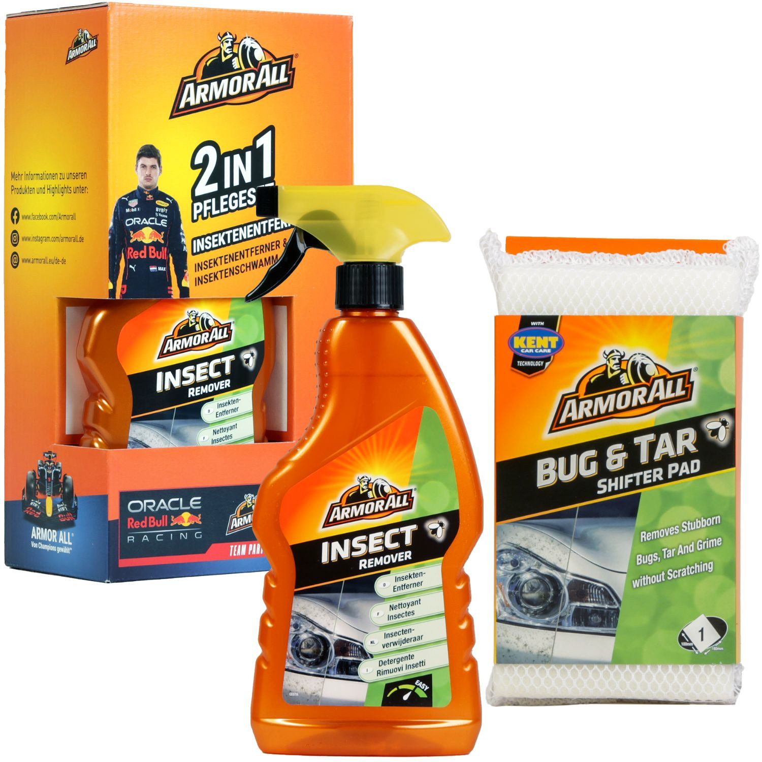 2in1 Set Insekten-Entferner 500ml + Schwamm Kunststoffreiniger