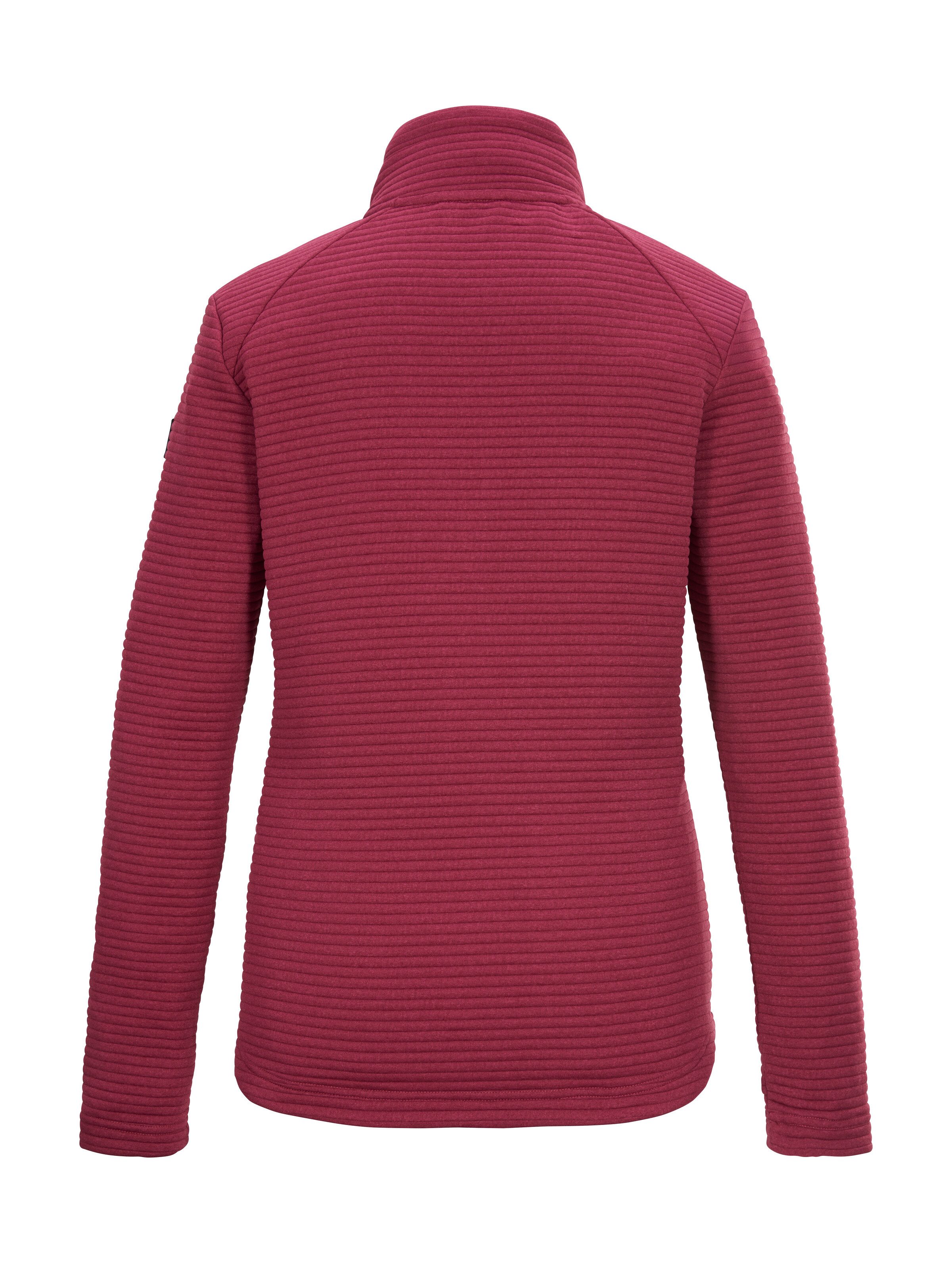 Killtec Strickjacke KOS 12 WMN FLX JCKT Elastische Damenjacke, gestreift, mit Kinnschutz und Taschen