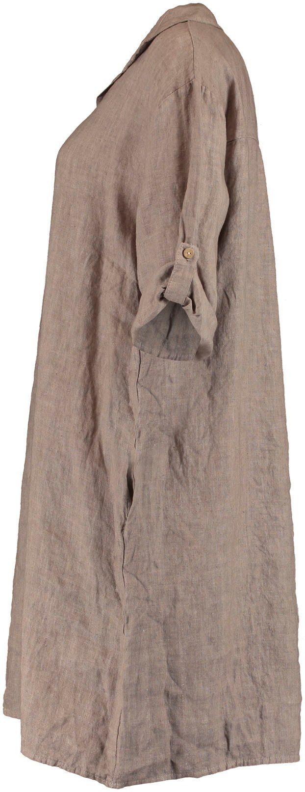 ZABAIONE Sommerkleid Ma44ja reinem taupe (1-tlg) Leinen aus