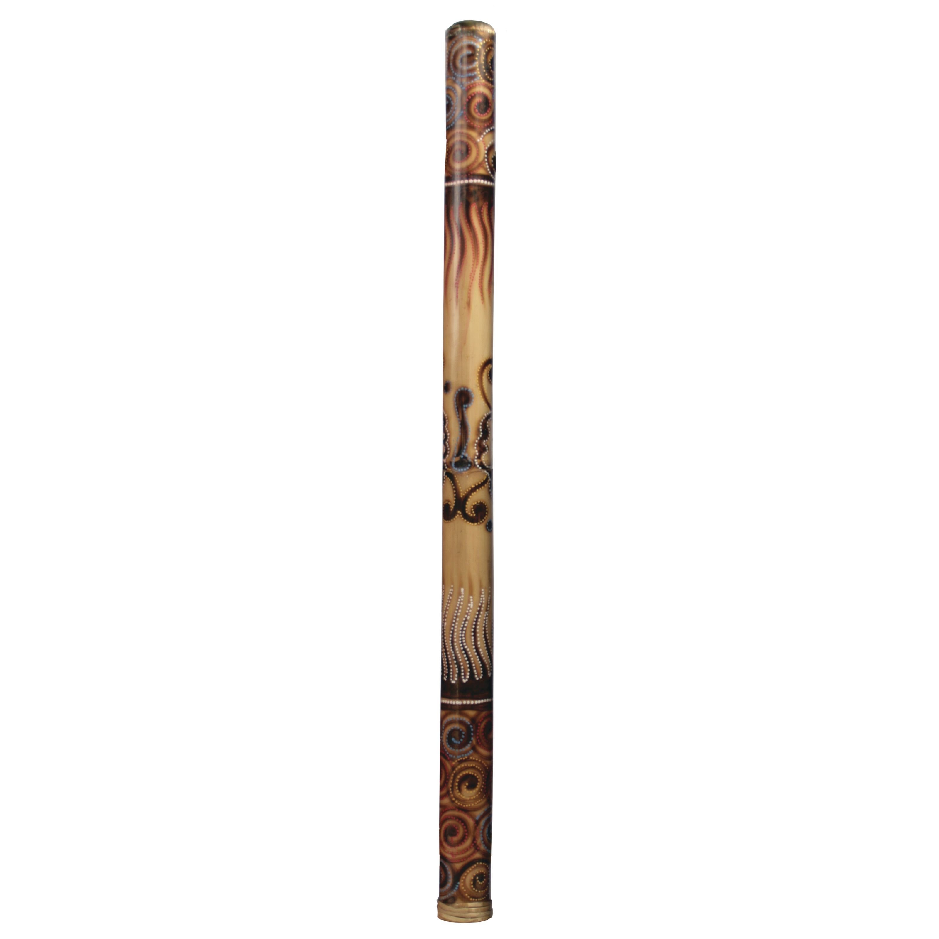 Terré Didgeridoo, Bambus Didgeridoo beflammt und bemalt ungestimmt 120cm, Percussion, Ritual Percussion, Bambus Didgeridoo, beflammt und bemalt, ungestimmt, 120cm