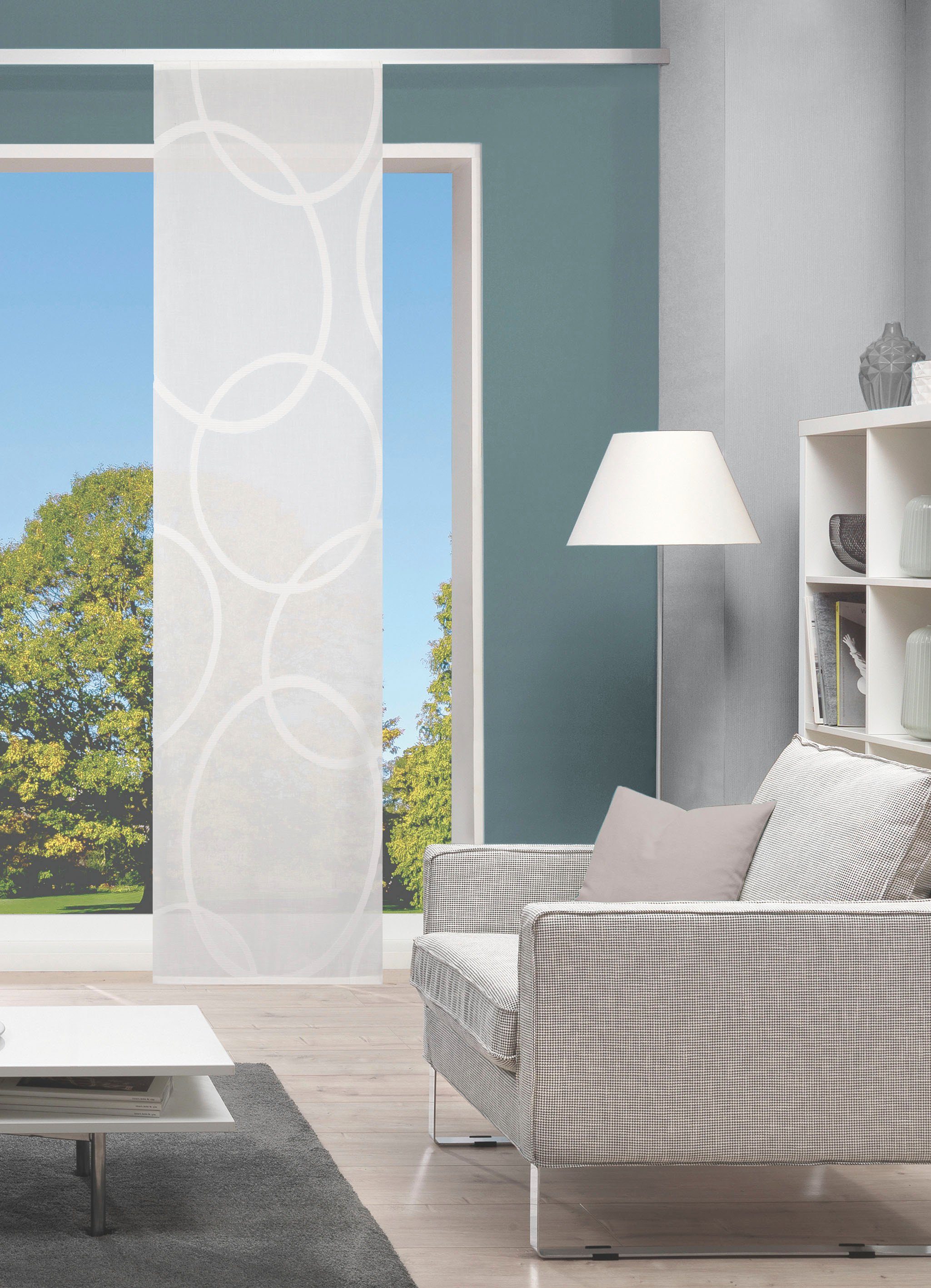 HOME WOHNIDEEN Schiebegardine PINALA (1 St), Paneelwagen, transparent, Schi günstig online kaufen