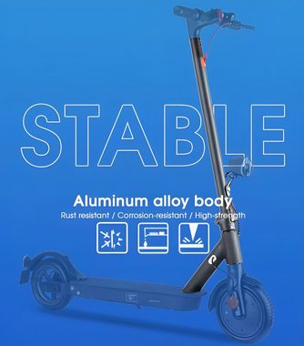 E-Scooter Elektroroller Straßenzulassung ABE Zertifikat APP-Verbinden LED, (Faltbar, Tragbar, E-Scooter), -Display, 350W, Bluetooth, Faltbar, Sicheres Bremsensystem, Geschenk