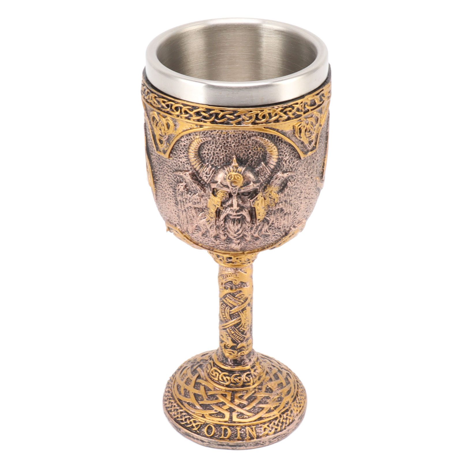 Bierkrug Nordic Viking Goblet Retro Resin Edelstahl Bierbecher Kreative Becher