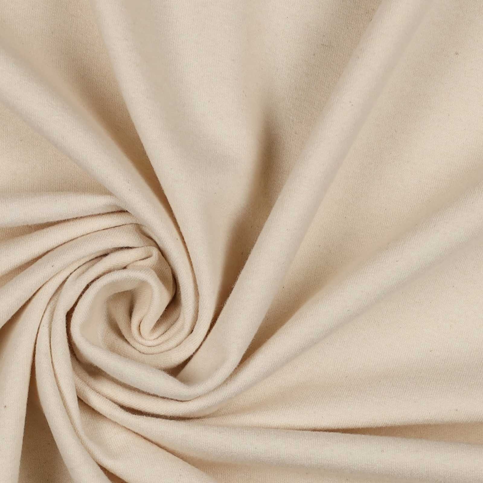 maDDma Stoff 0,5m Bio Sweat Meterware Softsweat Baumwolle nachhaltiger Stoff, 077 - natur