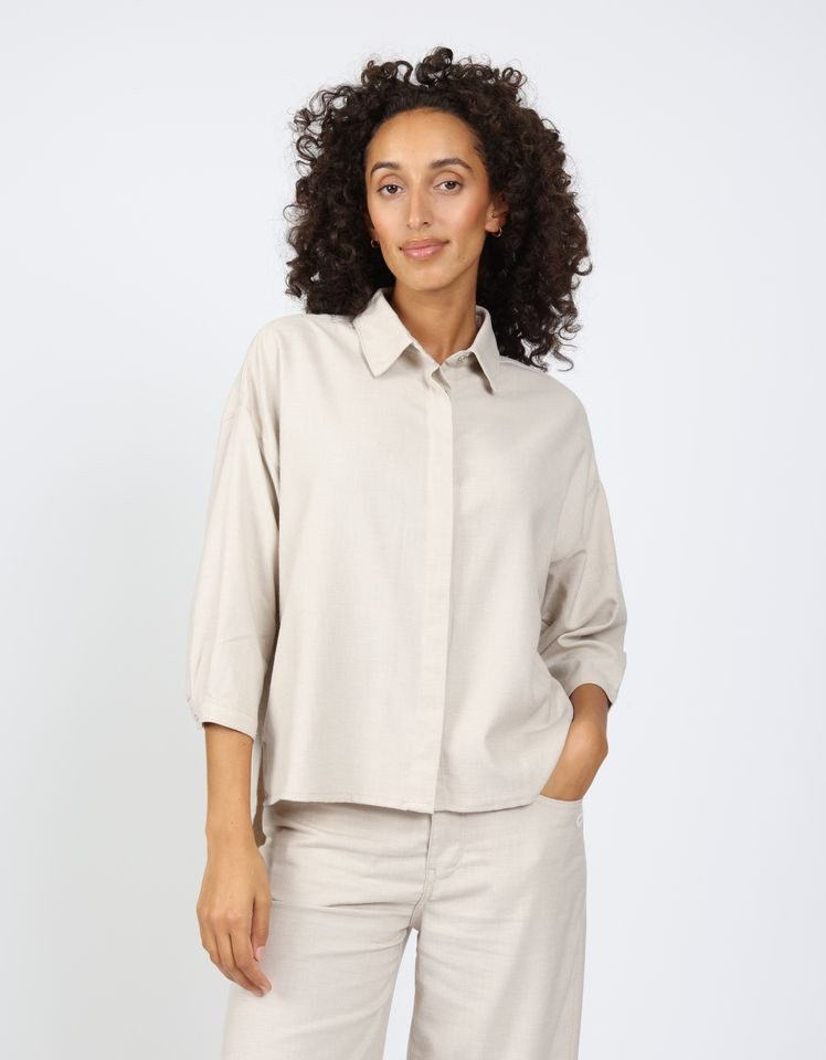 Langarmbluse – Oversized Bluse mit 3/4-Arm