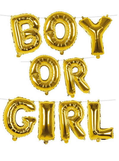 Boland Folienballon Boy or Girl Folienballongirlande, Essentielle Deko für Deine Gender Reveal Party