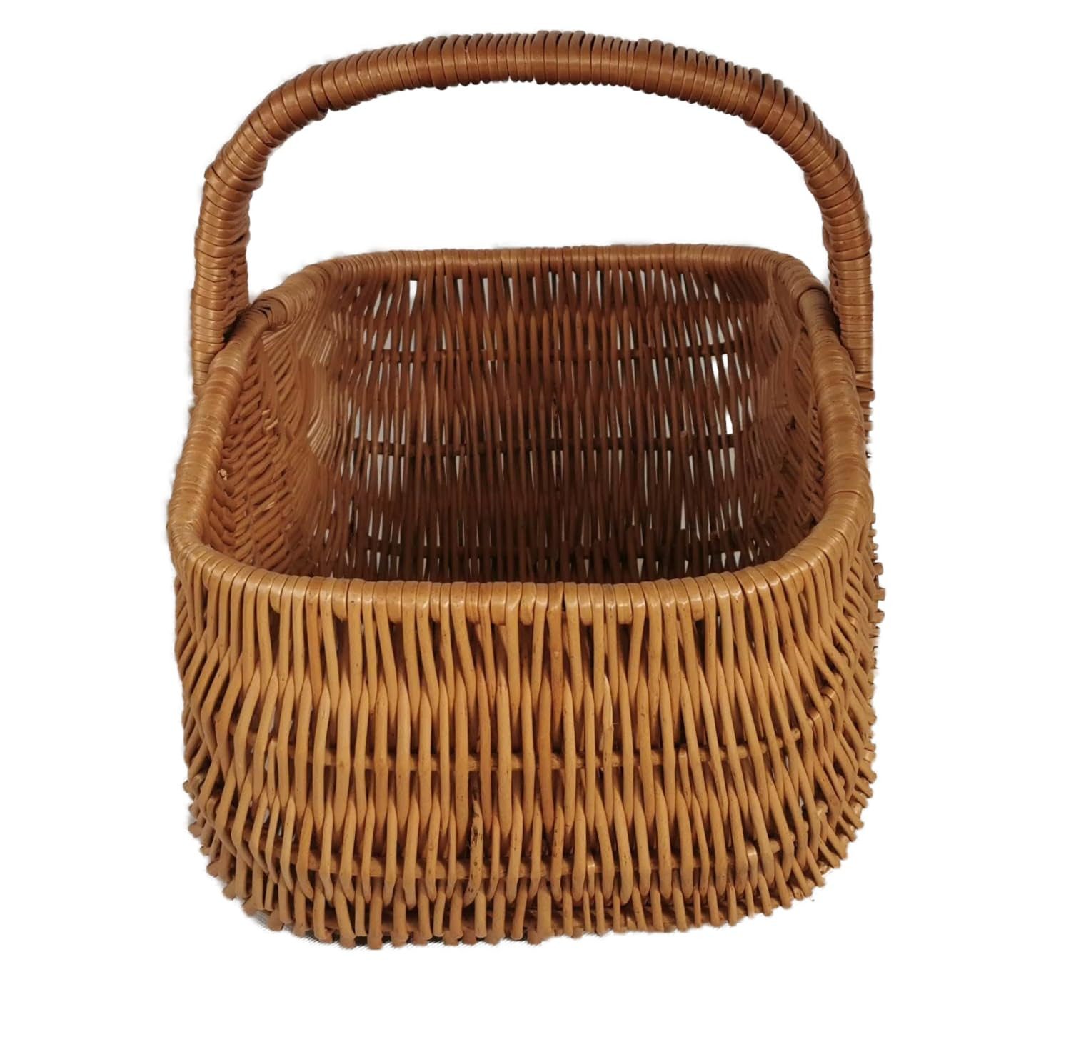 natuleo by pokuc Flaschenkorb Einkaufskorb aus Weide Braun 50x32x37 cm – Bild 4 von 4