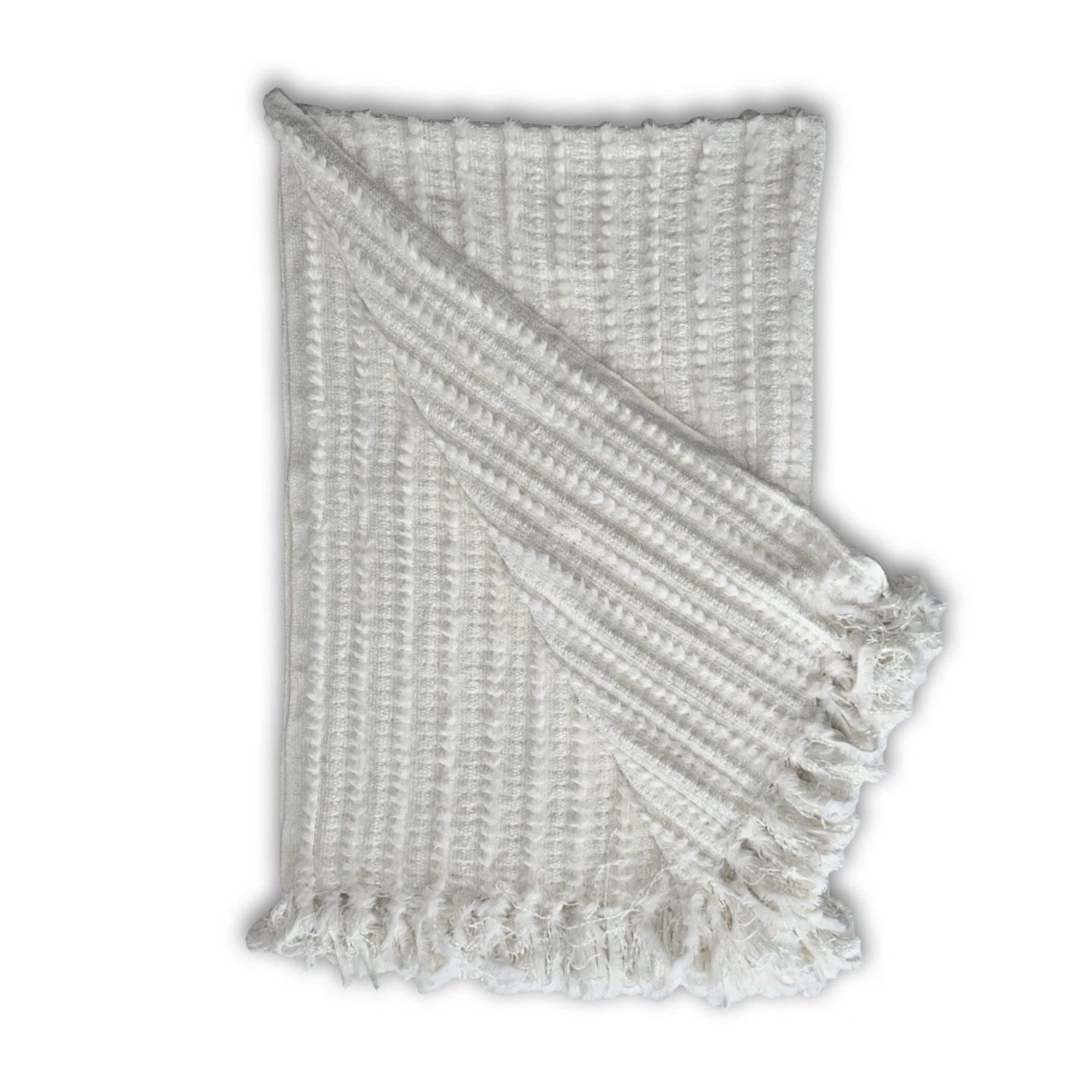 Wohndecke Star Home Wohndecke Strickdecke Zopfmuster Fransen Nala creme 130 günstig online kaufen