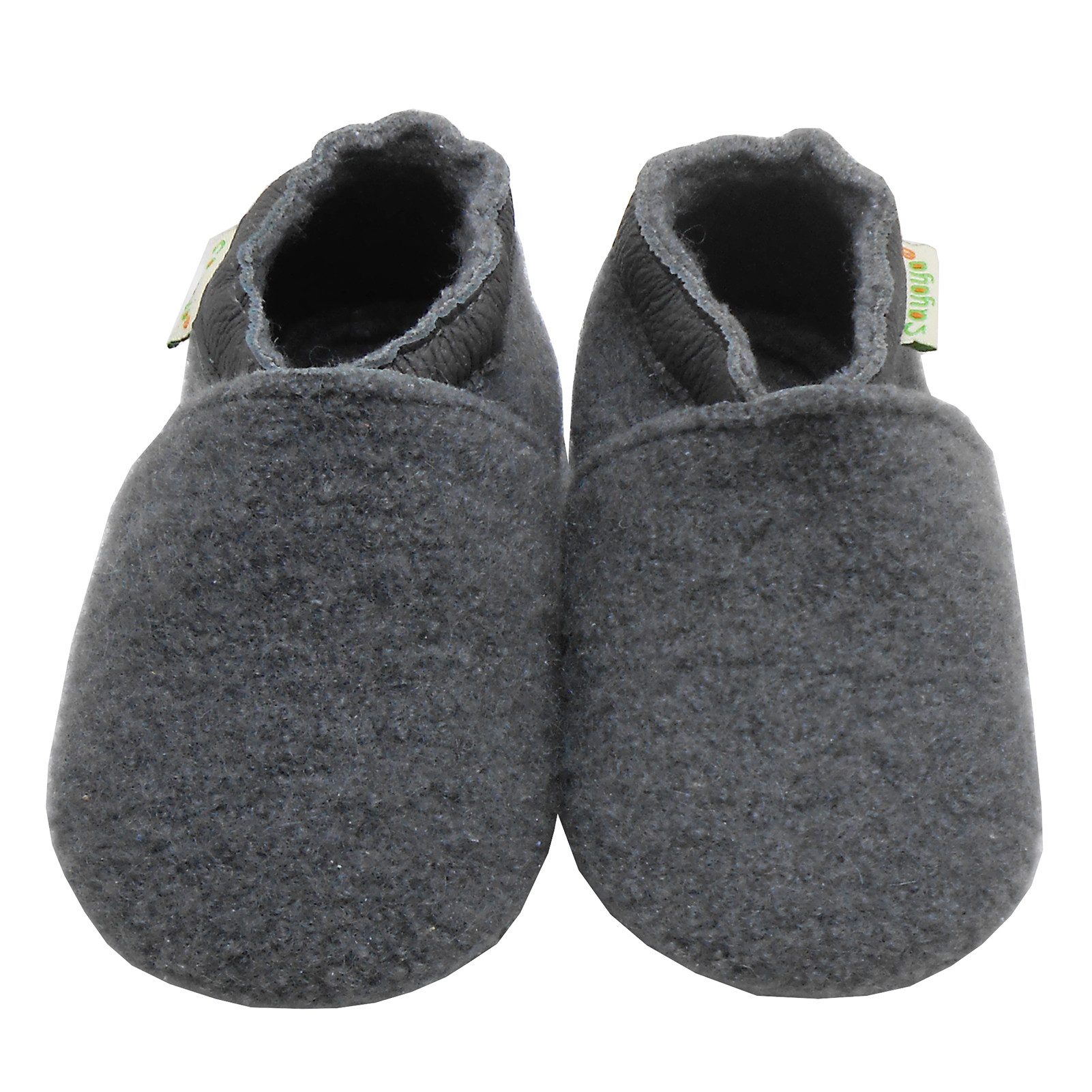 Yalion Weiche Kinder Filz Hausschuhe aus Schafwolle und Leder Krabbelschuh