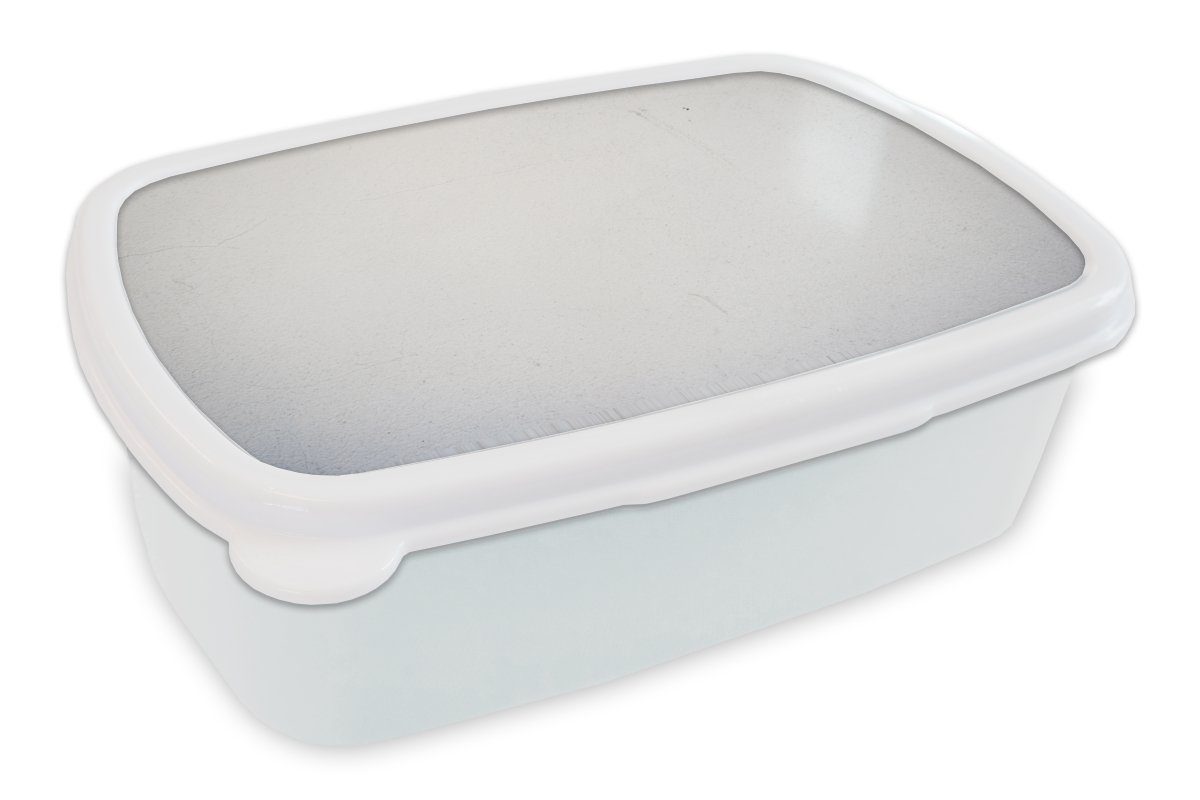 MuchoWow Lunchbox Beton - Weiß - Modern, Kunststoff, (2-tlg), Brotbox für Kinder und Erwachsene, Brotdose, für Jungs und Mädchen