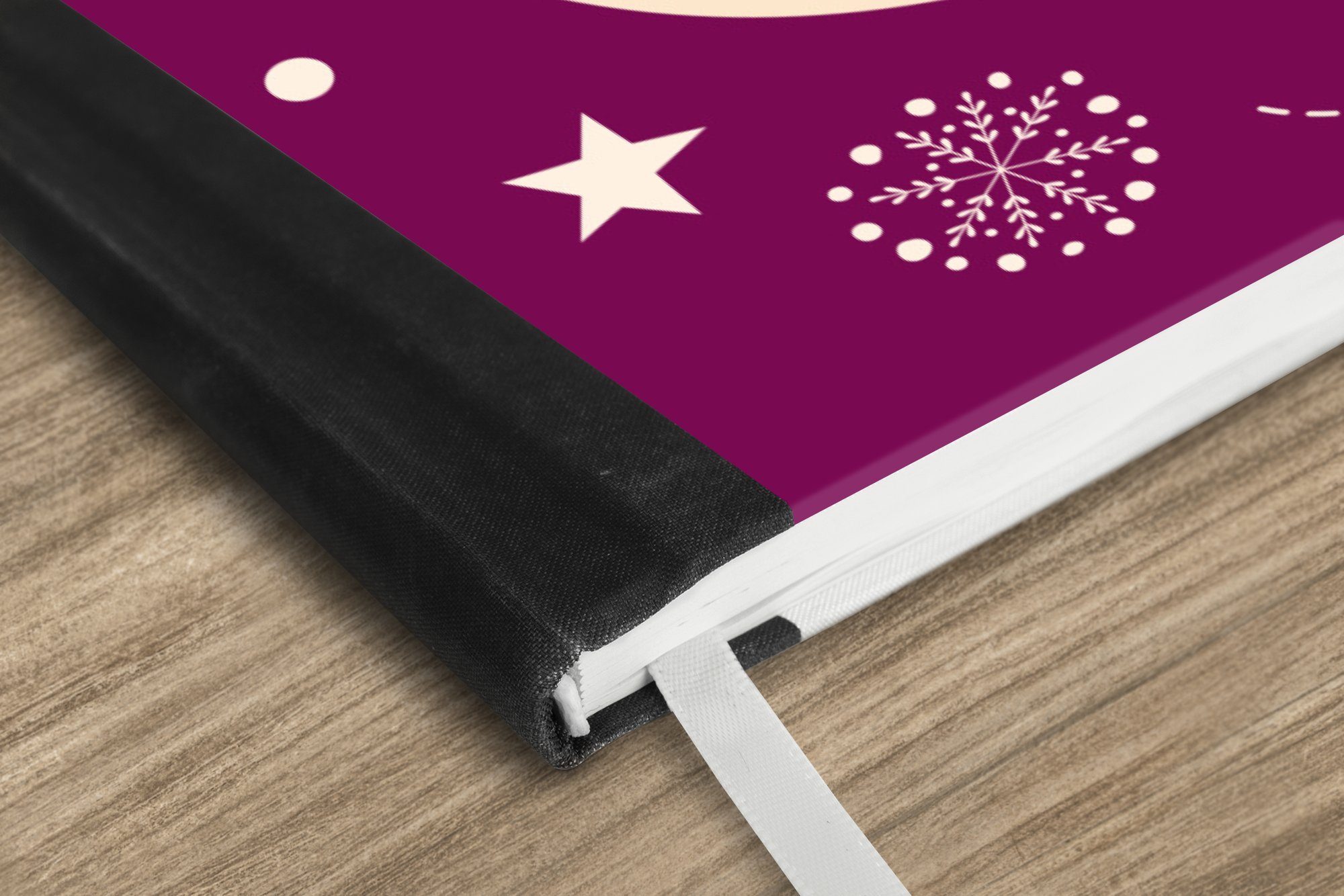 Thumbnail - MuchoWow Notizbuch Weihnachten - Weihnachtsmann - Schnee, Notebook, Notizblock a5, Tagebuch, Journal Liniert