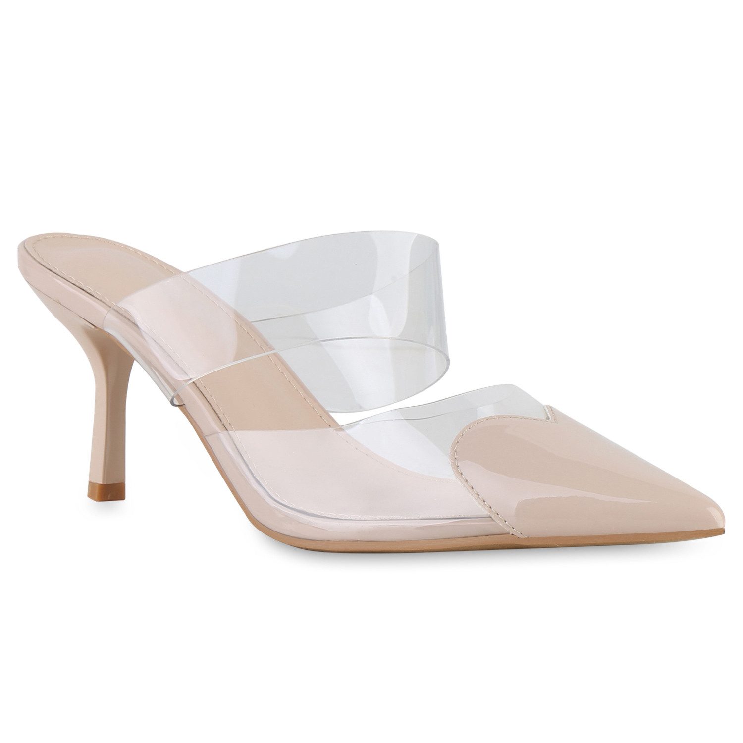 VAN HILL 841531 Sandalette Damen Pantoletten Sandaletten Transparente Party günstig online kaufen