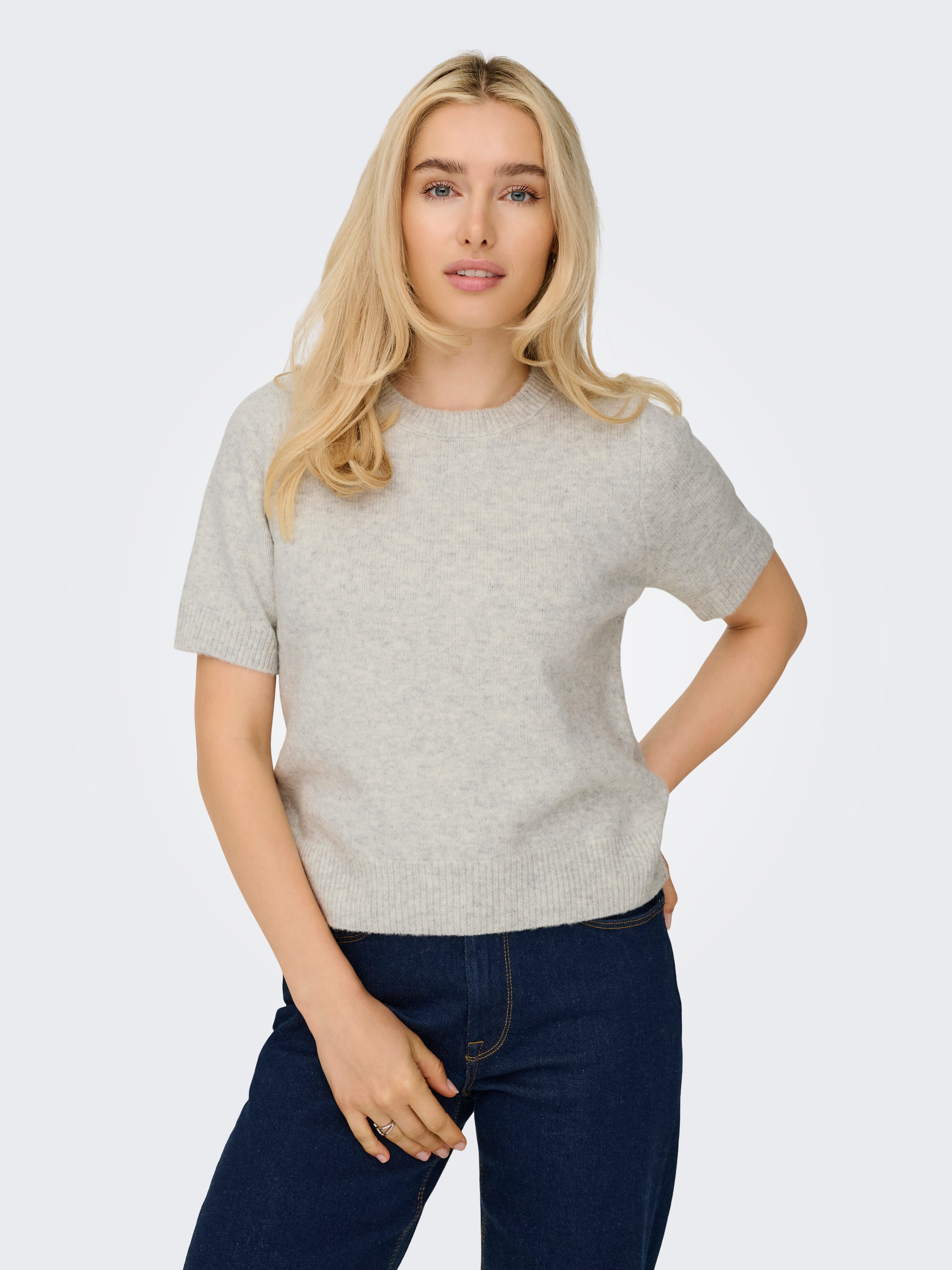 ONLY Kurzarmpullover ONLABBY LIFE SS BLING günstig online kaufen