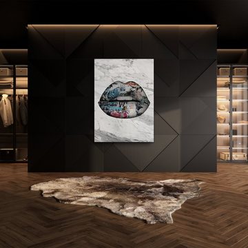 ArtMind XXL-Wandbild DESIGNER - LIPPEN, Premium Wandbilder als Poster & gerahmte Leinwand in verschiedenen Größen, Wall Art, Bild, Canva