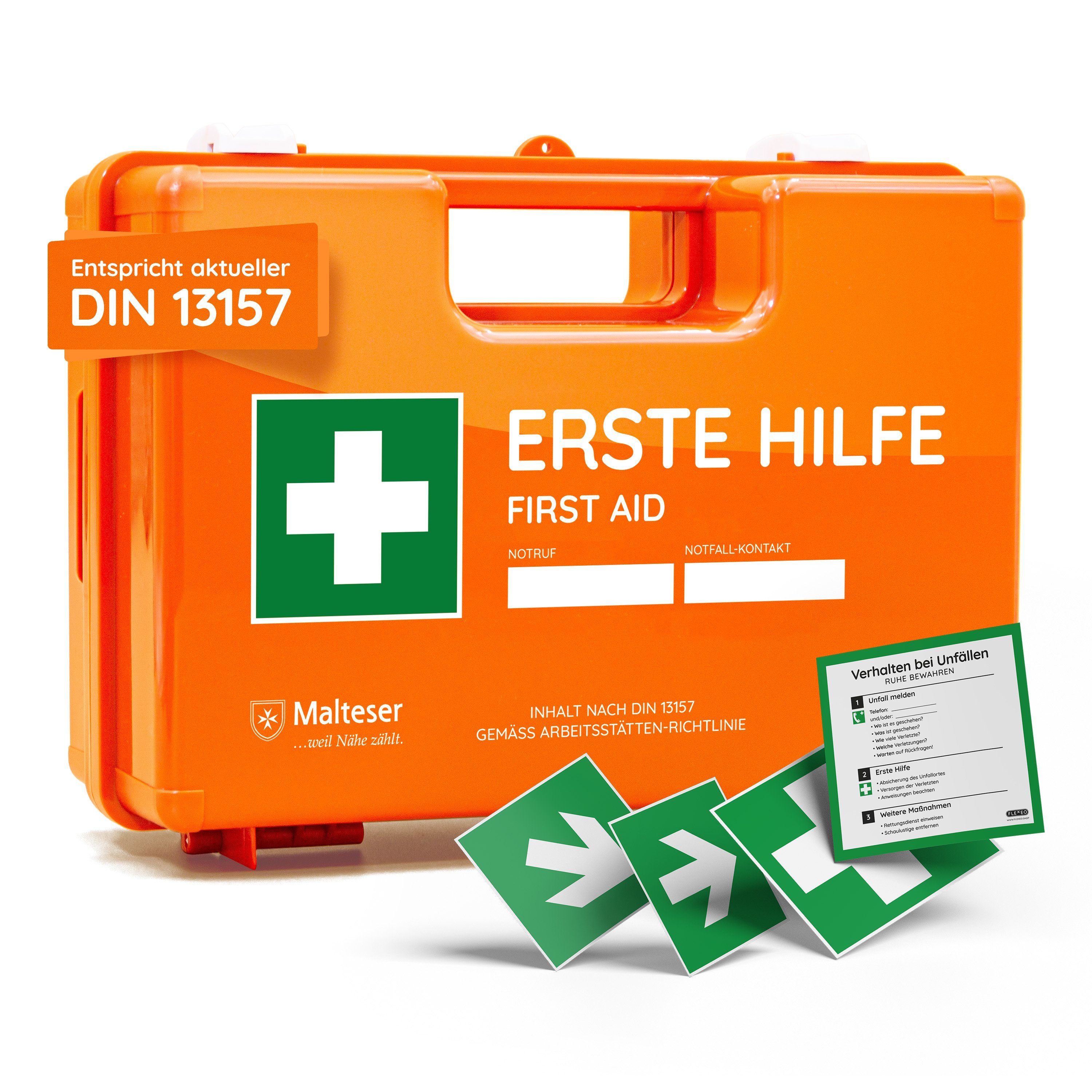 Erste Hilfe Koffer SAN, DIN 13157-2021,orange auf Rechnung kaufen