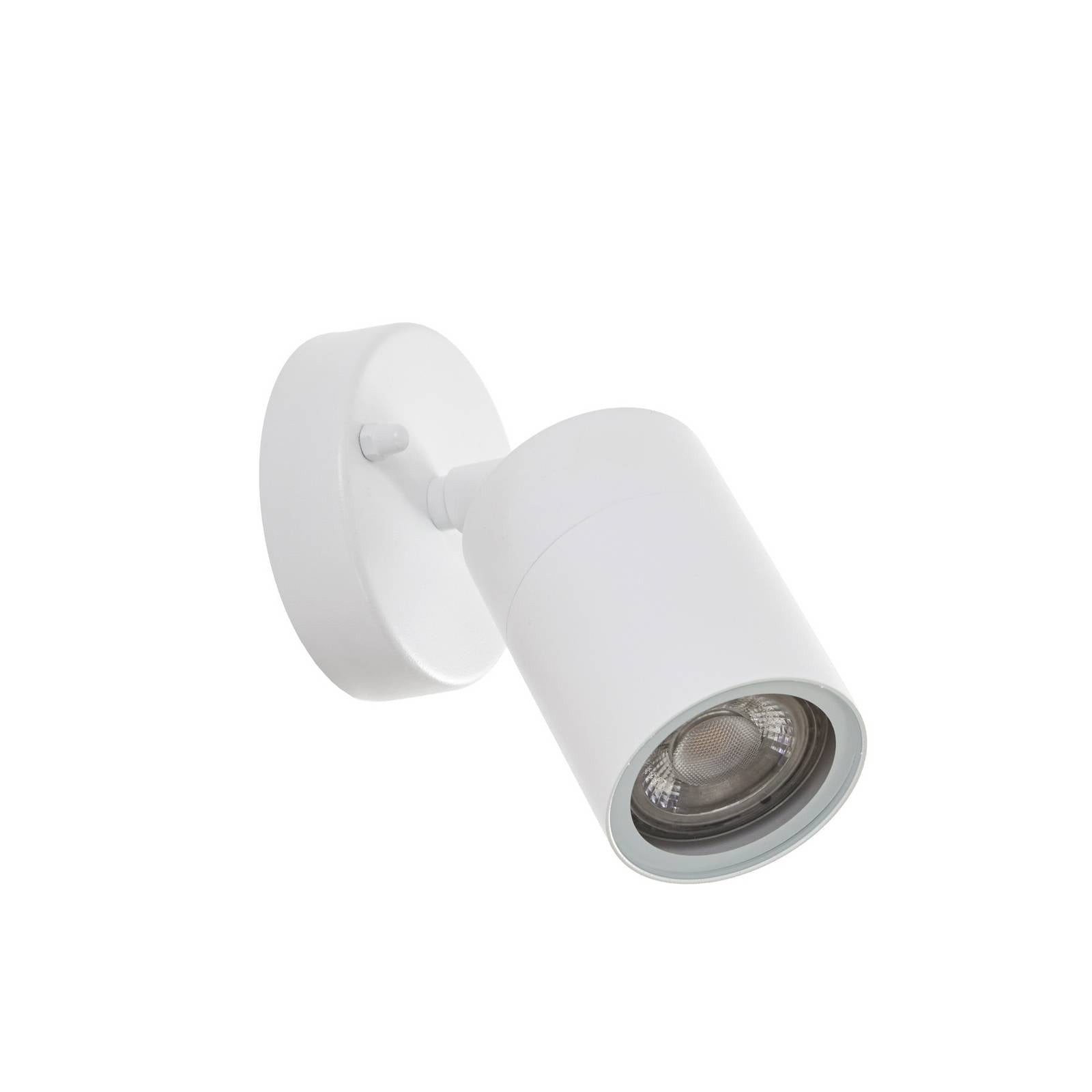 Prios Außen-Wandleuchte Tulimar, Metall, Weiß IP44, 1 x 10 W LED