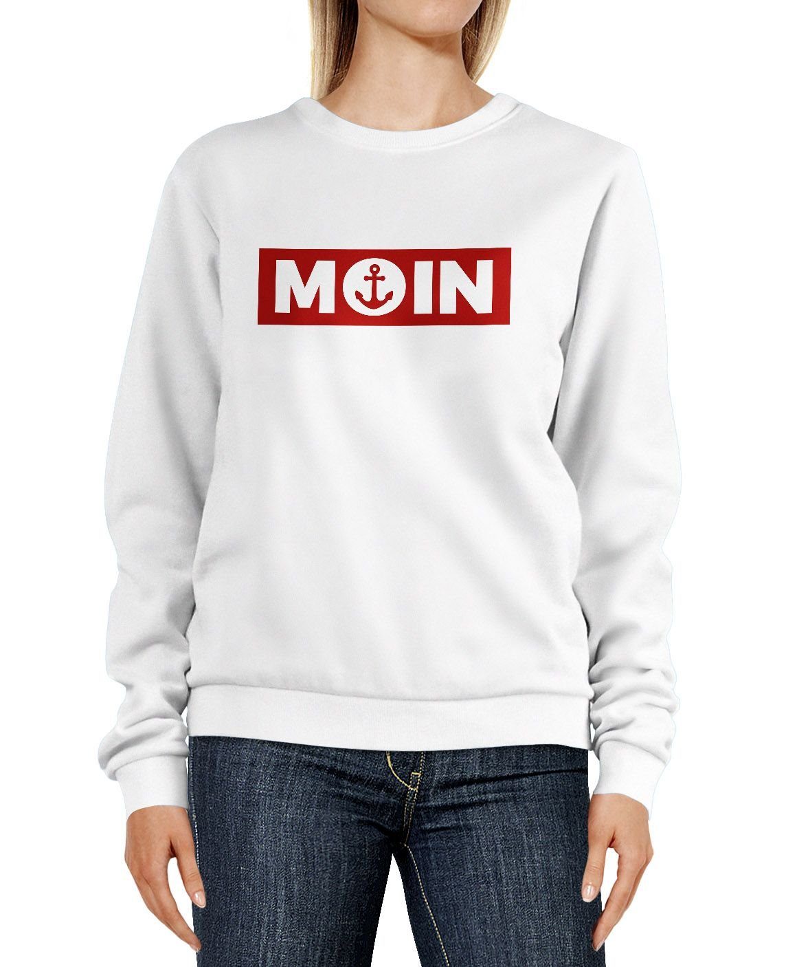 Neverless Sweatshirt Sweatshirt Damen Moin norddeutsch günstig online kaufen