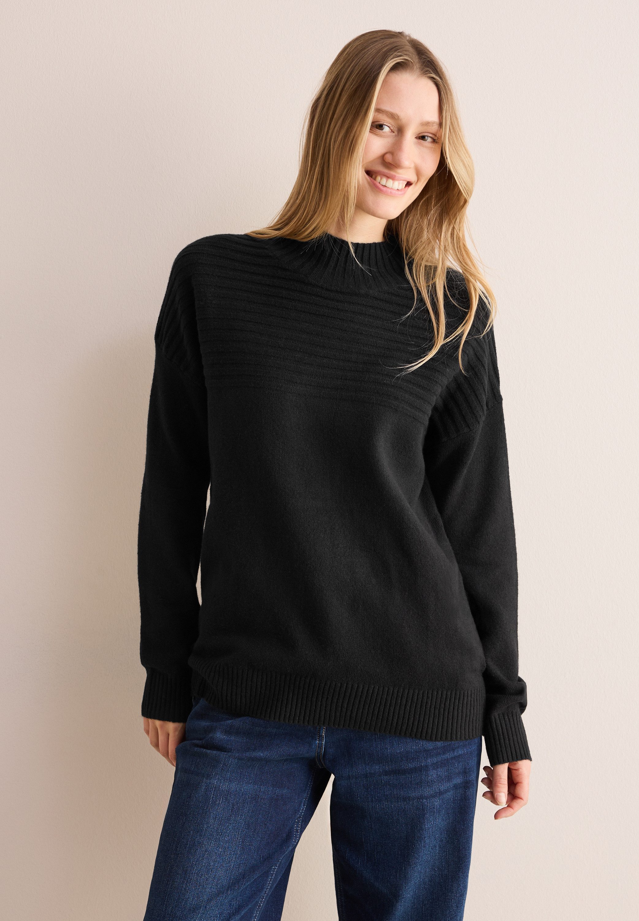 CECIL Strickpullover mit Kontrastdetails günstig online kaufen