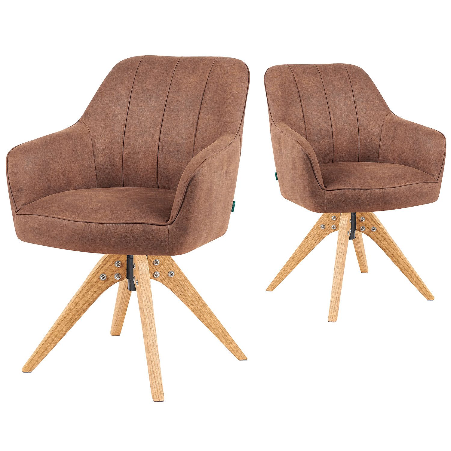 DUBI Möbel Polsterstuhl Mika-Noah 2er-Set, Federkern, günstig online kaufen