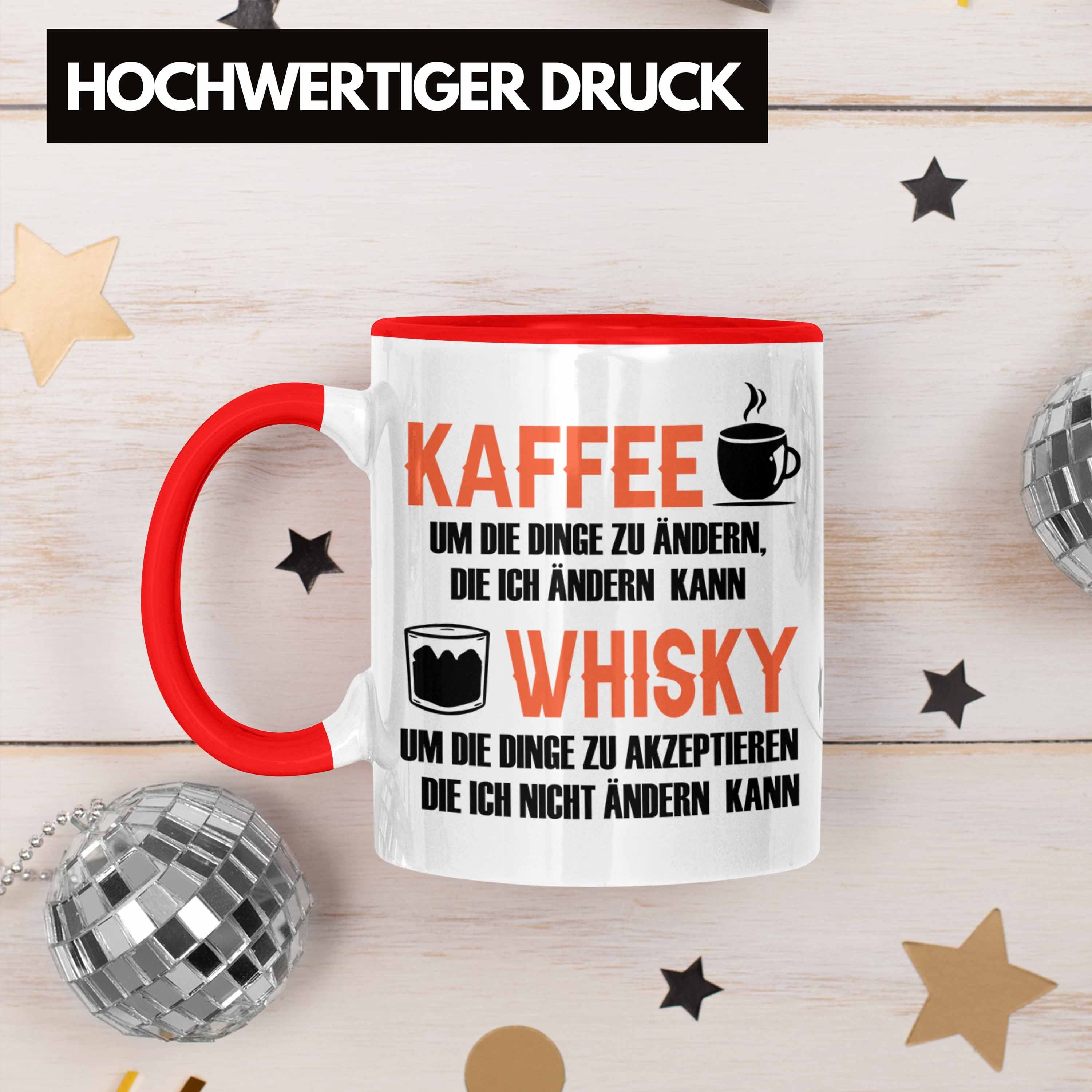 Whiskey Whisky Kaffee Tasse Geschenkidee Geschenk Rot Liebhaber Trinker tasse Trendation