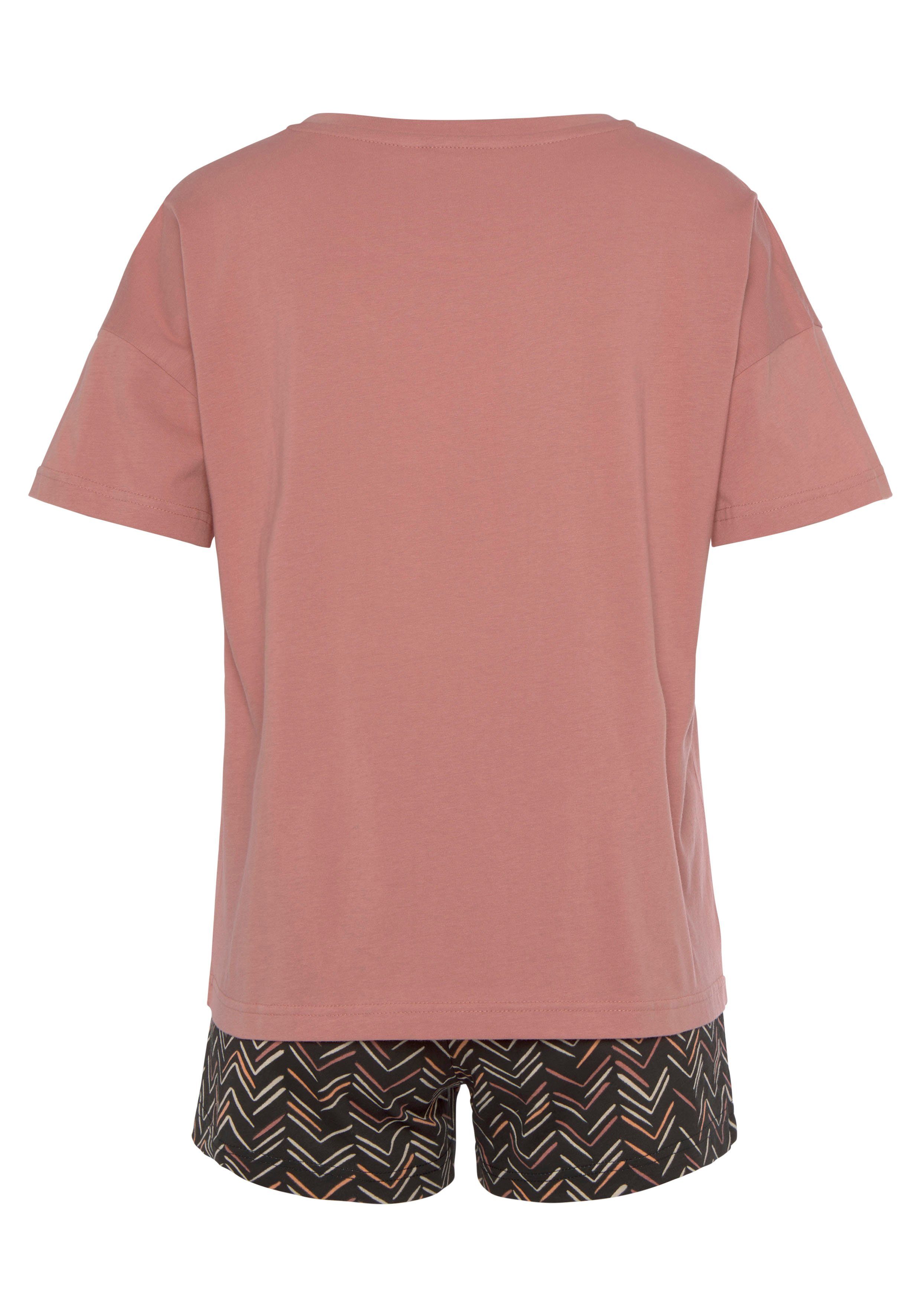Vivance Dreams by Lascana Shorty (Set, 2 tlg) mit malerischem Fischgrat-Muster