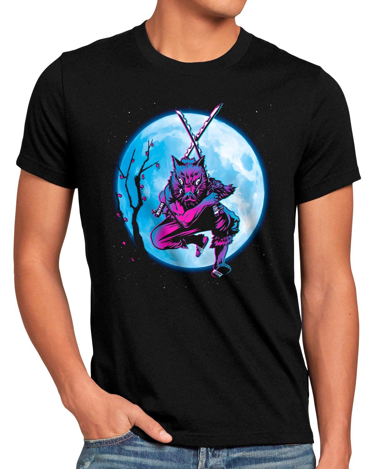 japan anime slayer manga style3 Print-Shirt demon