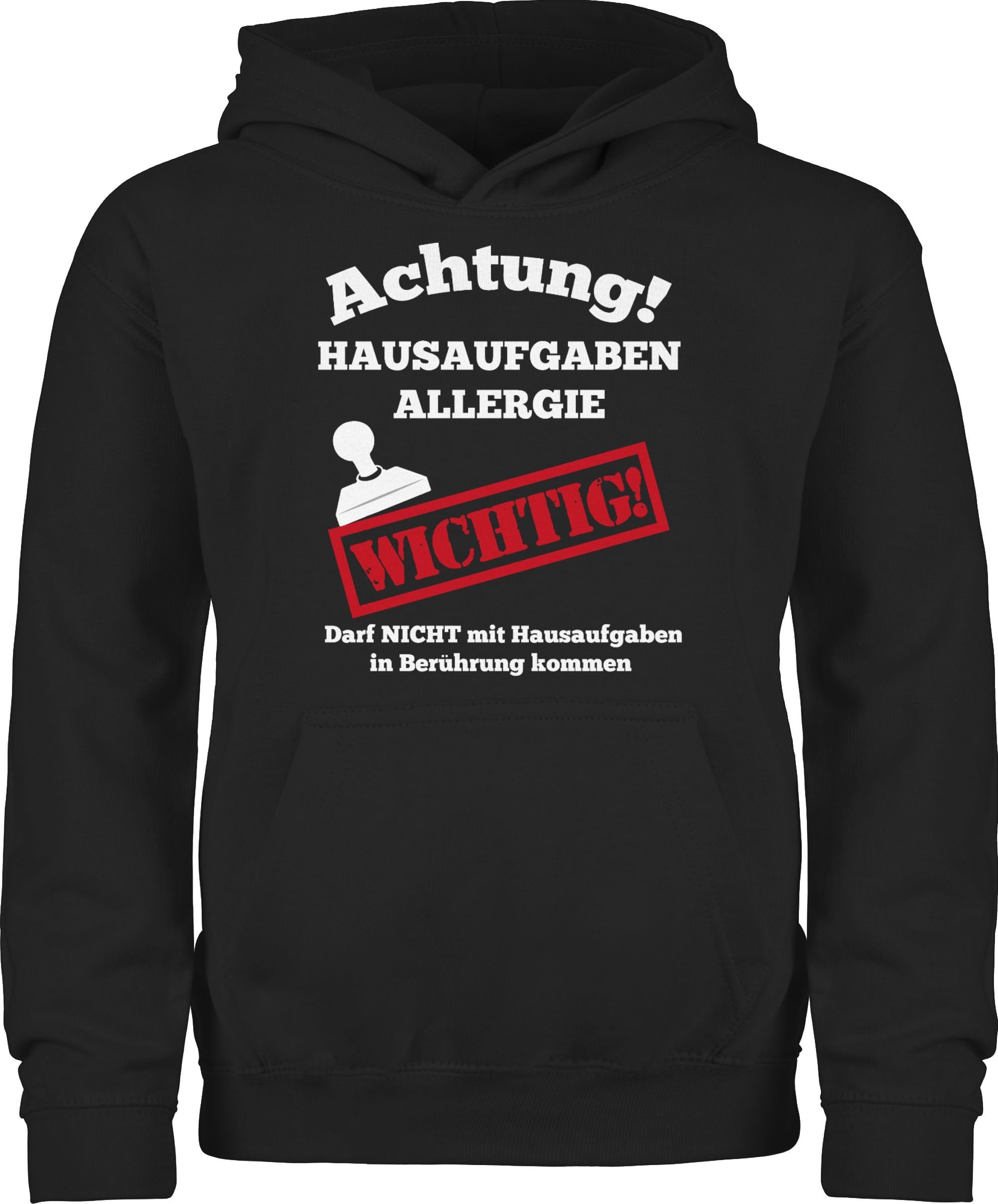 Hoodie Achtung Hausaufgaben Allergie