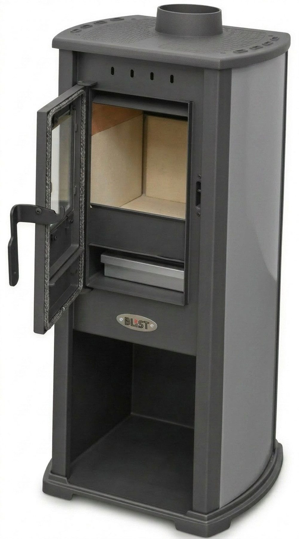Blist Kaminofen BERNA LUX G 4.0 grau, 5.9 kW