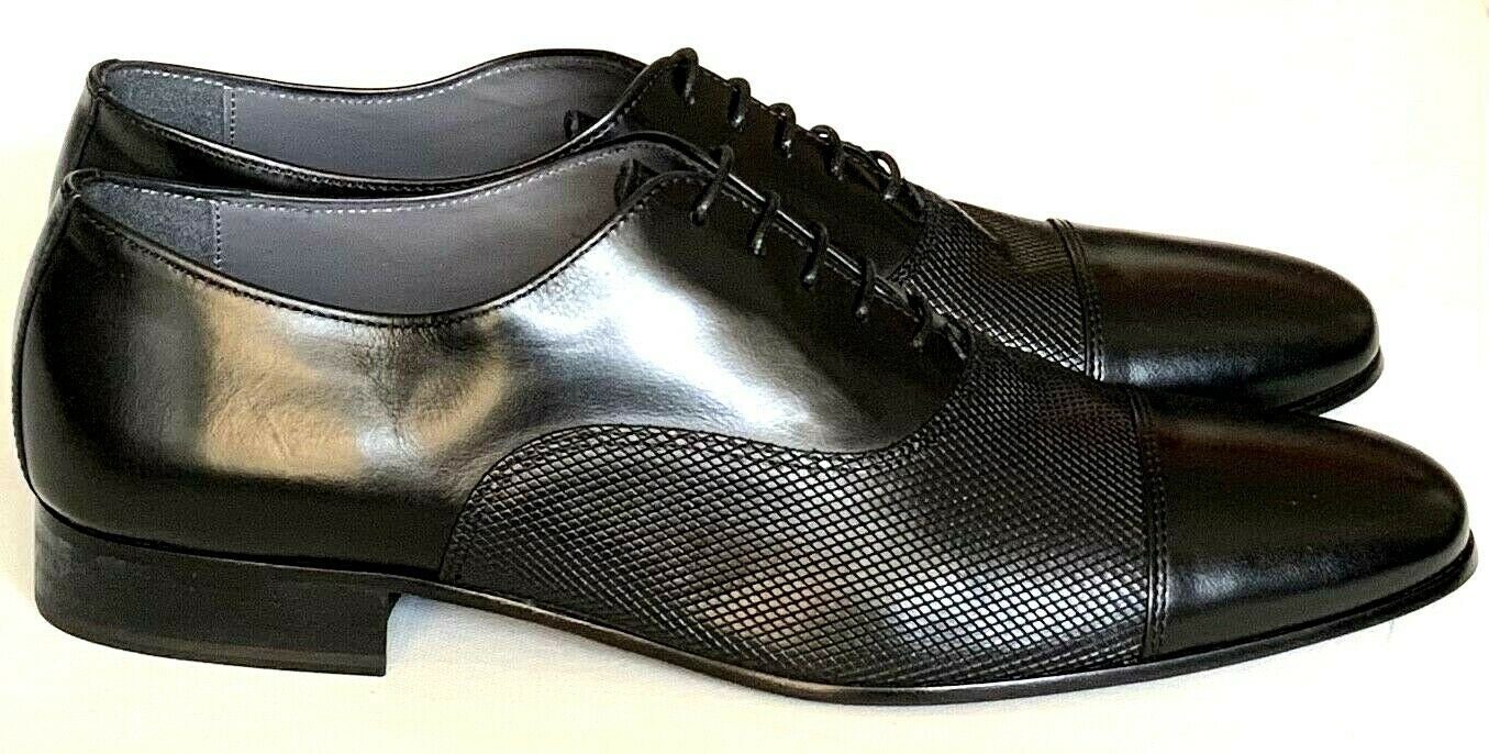 Pollini Herren Schuhe, Pollini Herren Business Schuhe, Leder Schwarz Schnürschuh