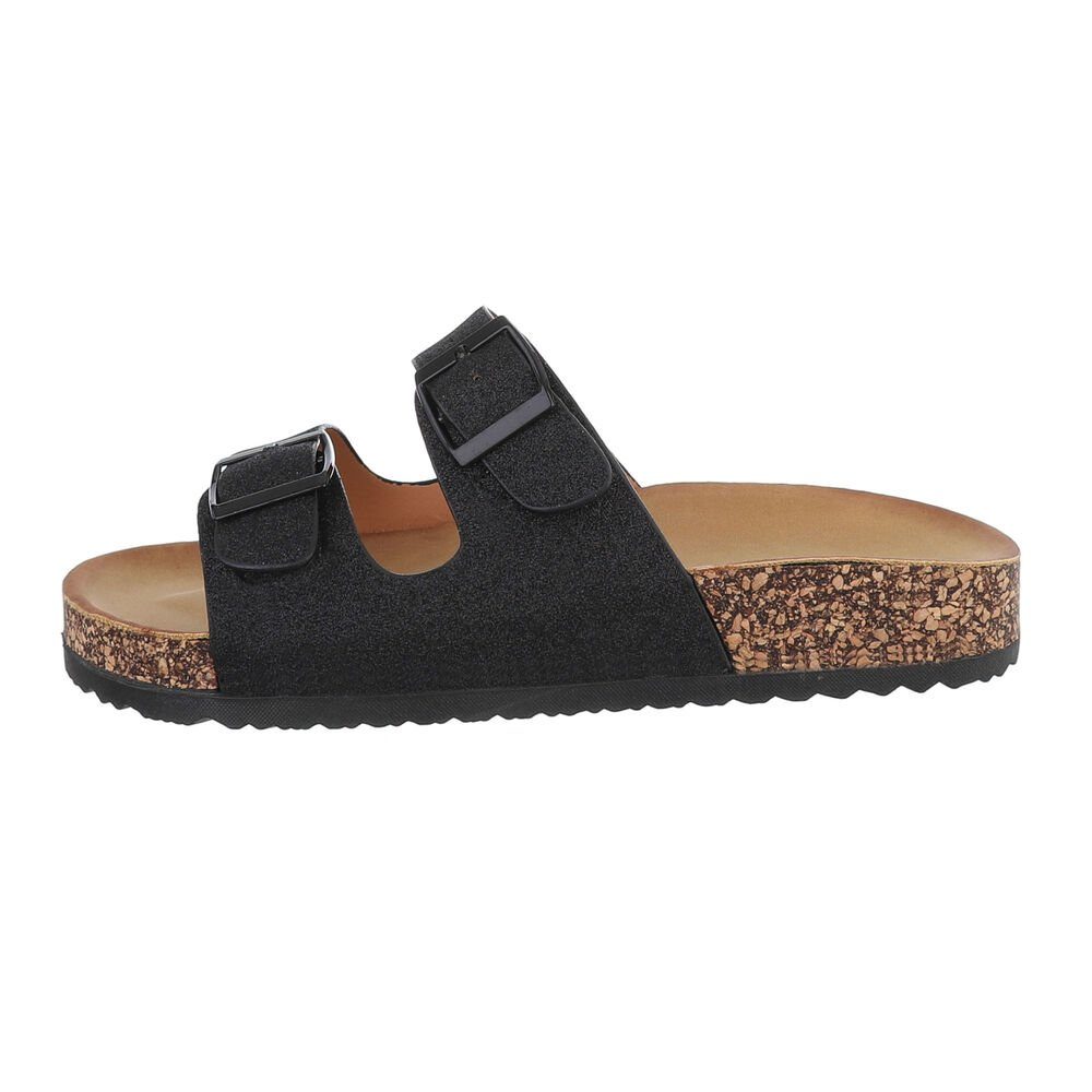 Ital-Design Damen Mules Freizeit Pantolette Flach günstig online kaufen