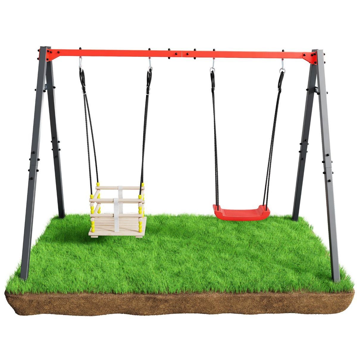 K-SPORT Doppelschaukel, Kinderschaukel mit Schaukelzubehör, (Schaukelgestel günstig online kaufen