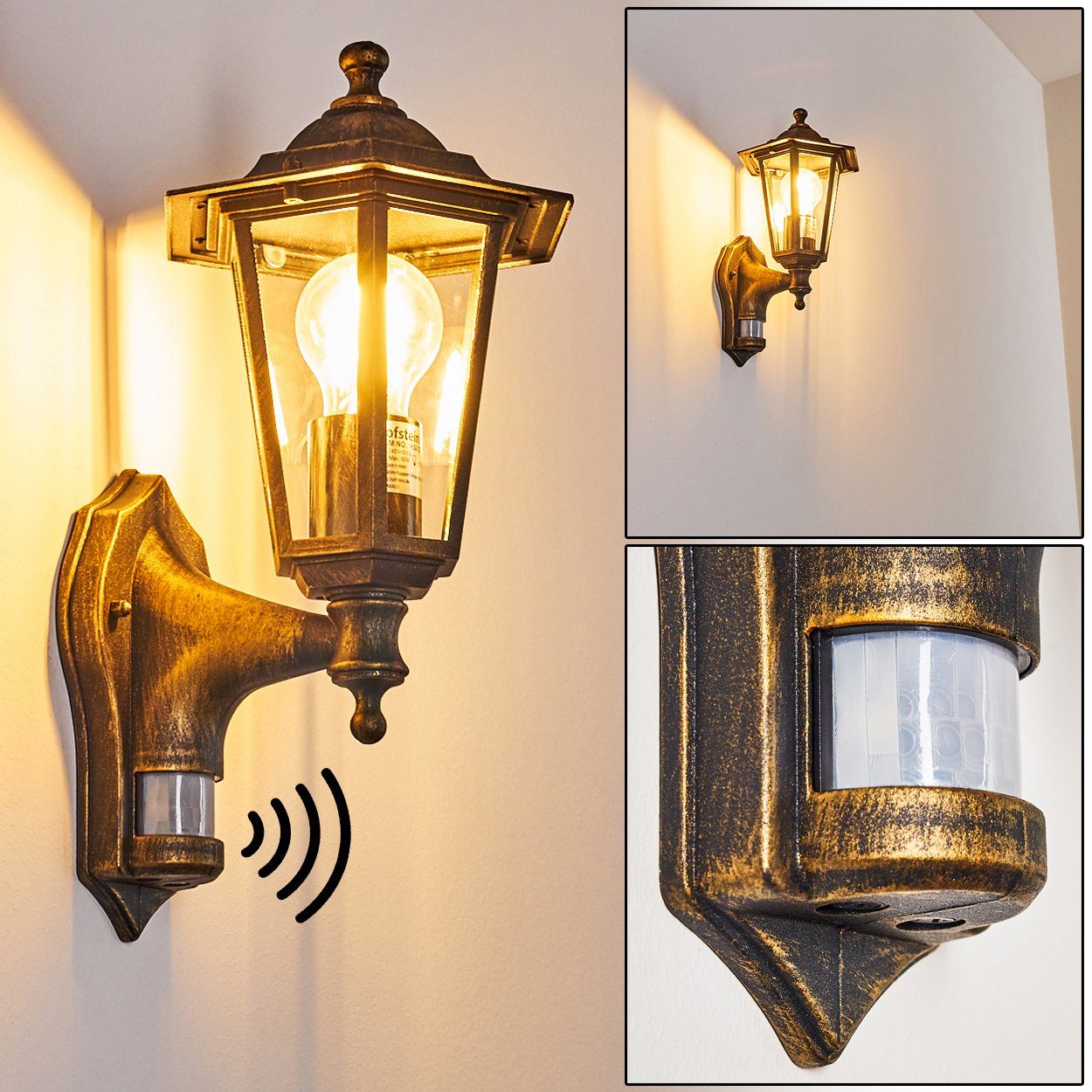 hofstein Außen-Wandleuchte »Rivale« Außenwandlampe Aluguss in günstig online kaufen