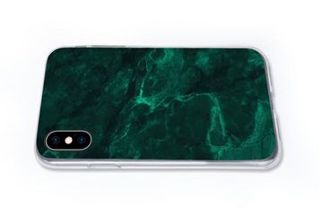 MuchoWow Handyhülle Marmor - Limone - Grün - Strukturiert - Marmoroptik, Handyhülle Apple iPhone Xs Max, Smartphone-Bumper, Print, Handy