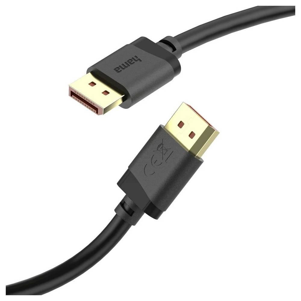 Hama DisplayPort Anschlusskabel DisplayPort Stecker 2 m Schwarz 8K UHD HDMI-Kabel, 8K UHD