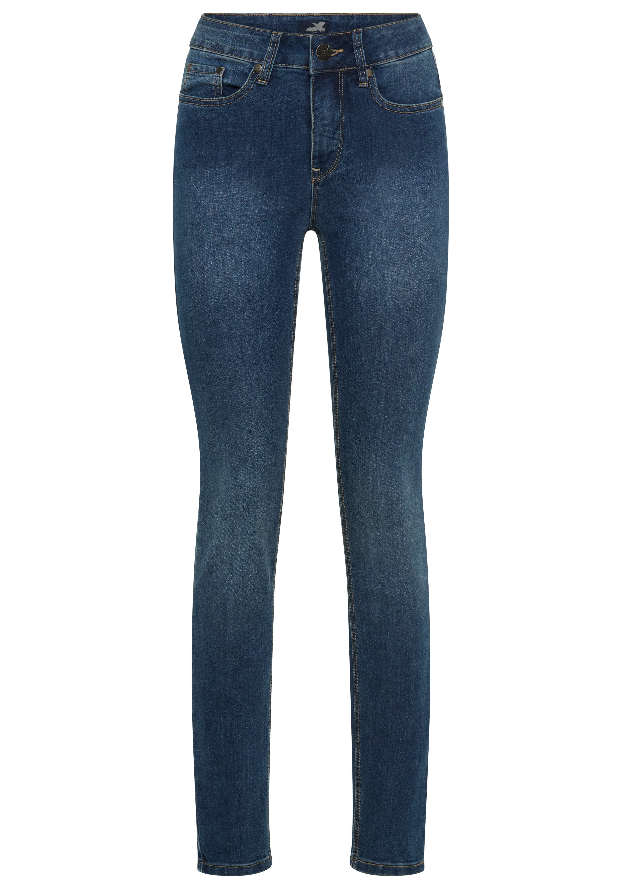 Bootcut-Jeans Bund mit seitlichem Gummizugeinsatz