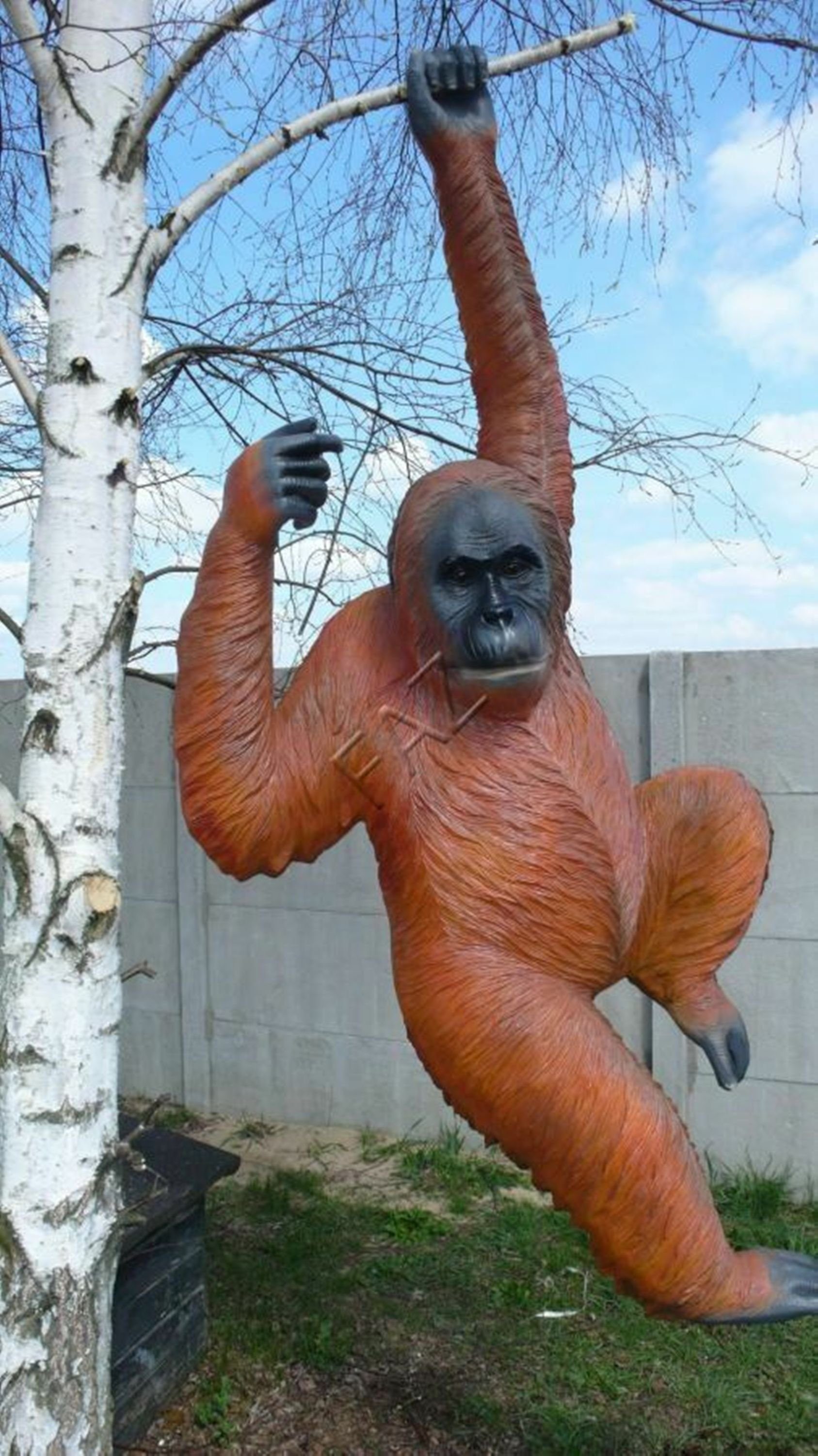 JVmoebel Gartenfigur, Figur Figuren Skulpturen Affe Garten Design Orangutan Statue Skulptur