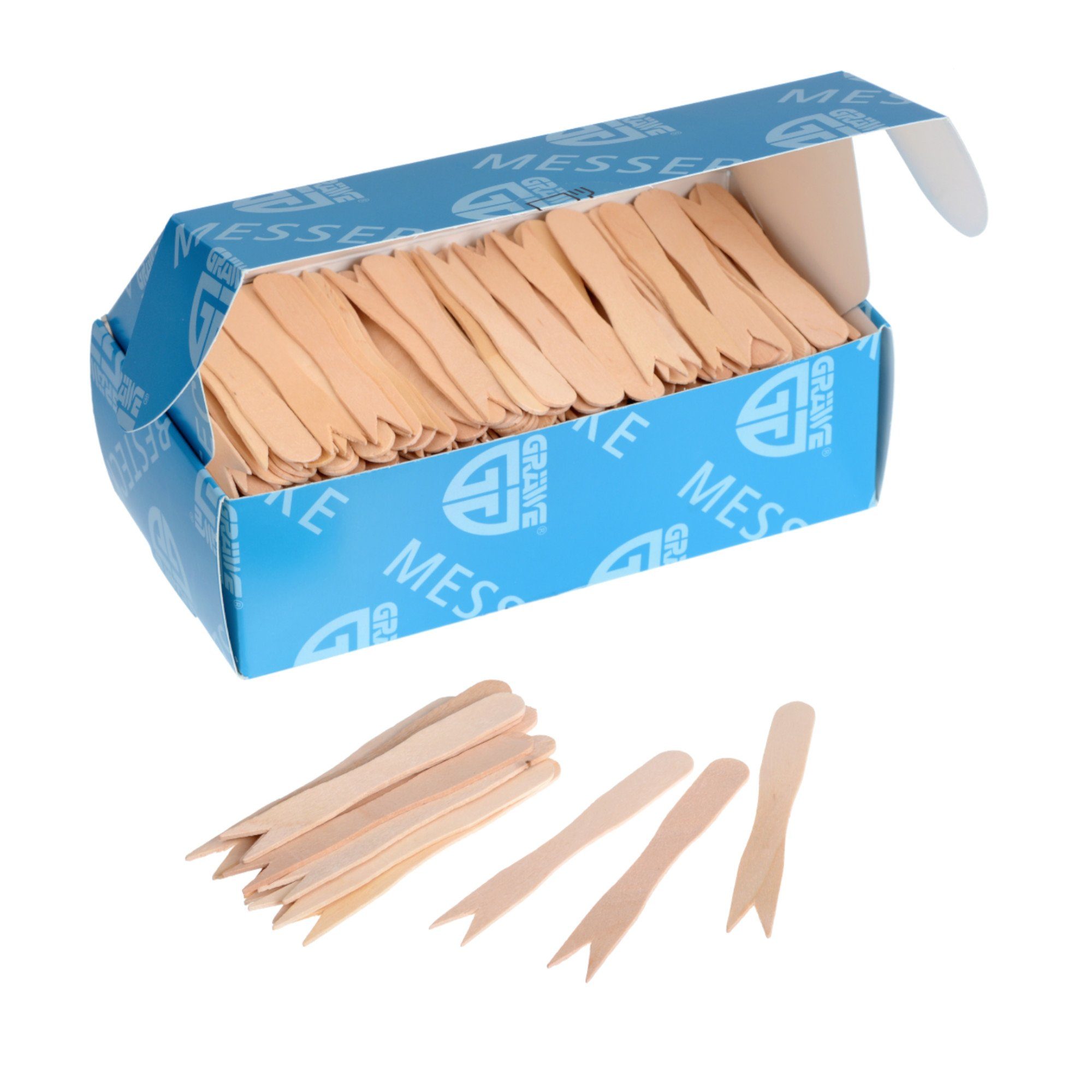 GRÄWE Einweggabel GRÄWE Einwegbesteck - Pommes Frites Gabeln, 85 mm lang, 500 Stück