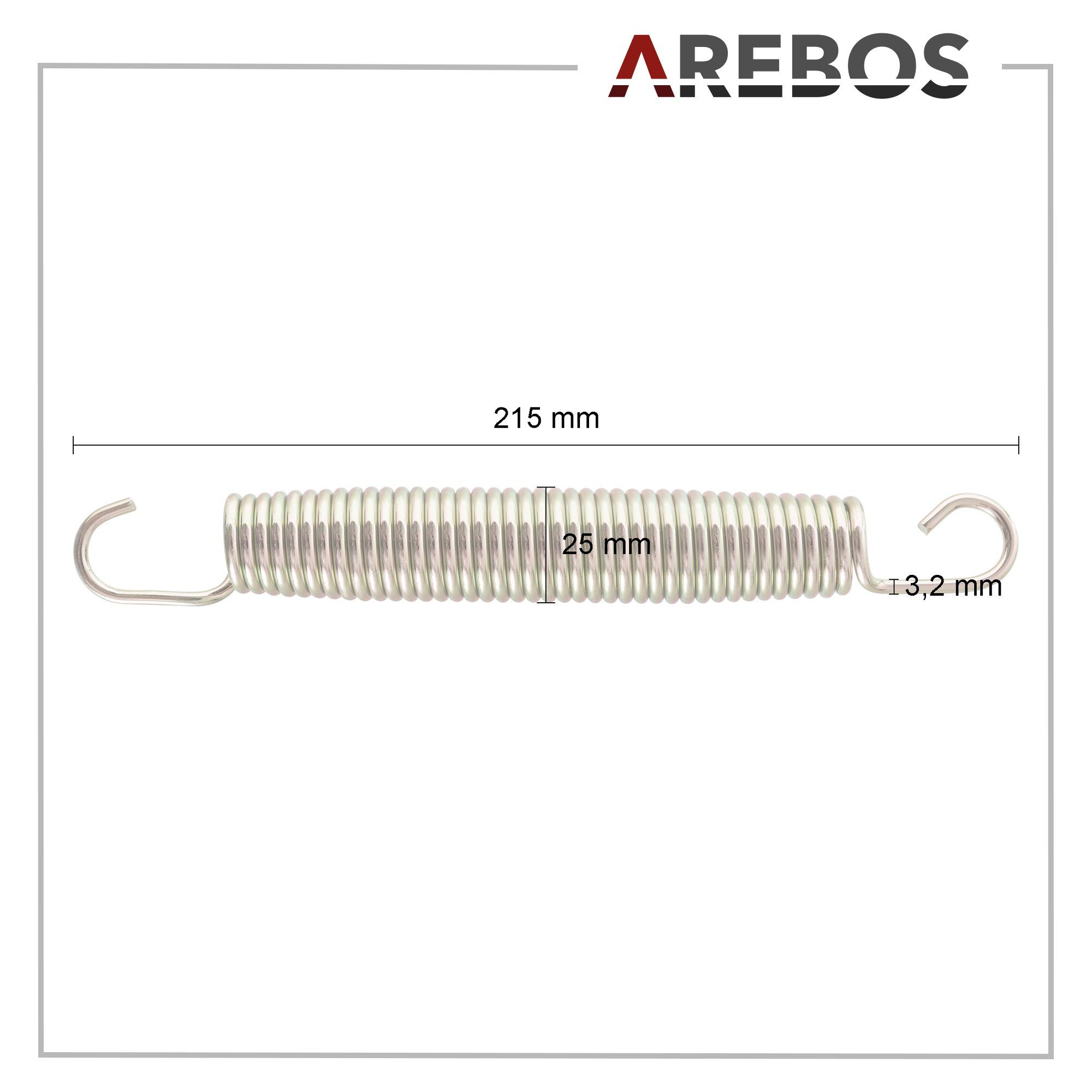 Arebos Trampolinsprungfeder Zugfeder, Sprungfeder, Druckfeder, Trampolin Stahlfeder (24 St., Set)