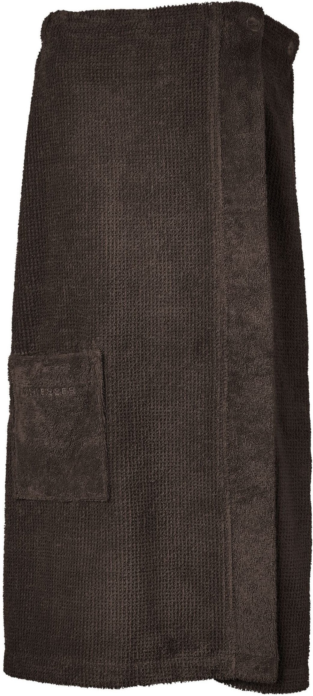 Schiesser Sarong Saunakilt Turin für Damen in angesagter Reiskornoptik, Frottier, Knöpfe, OEKO-TEX® MADE IN GREEN
