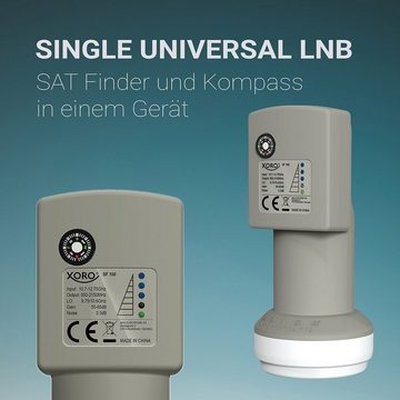 Xoro XORO SF 100 Single Universal LNB integrierter Satfinder und Kompass Universal-Single-LNB
