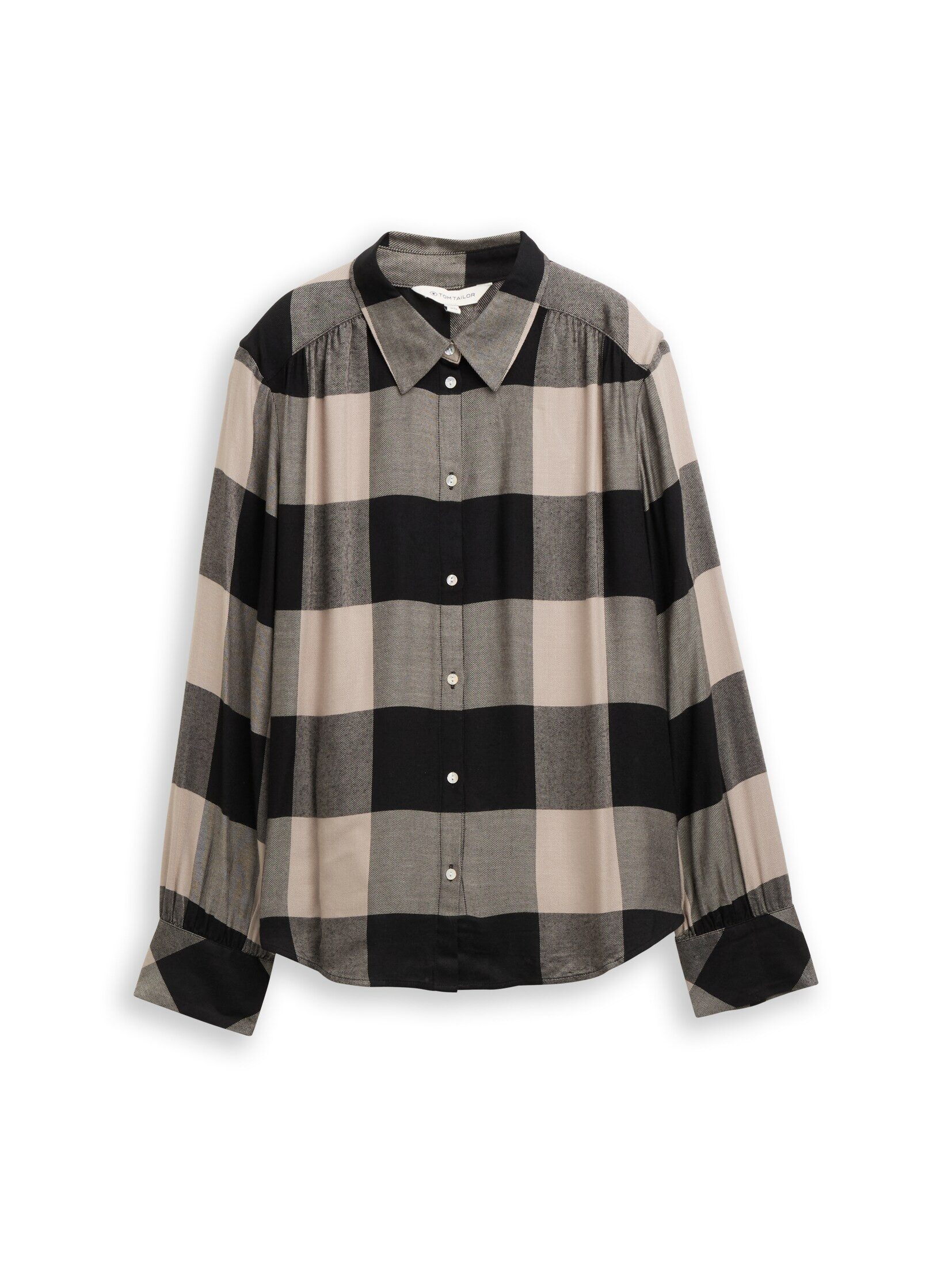TOM TAILOR Langarmbluse Blusen & Shirts Hemdbluse mit Karomuster günstig online kaufen