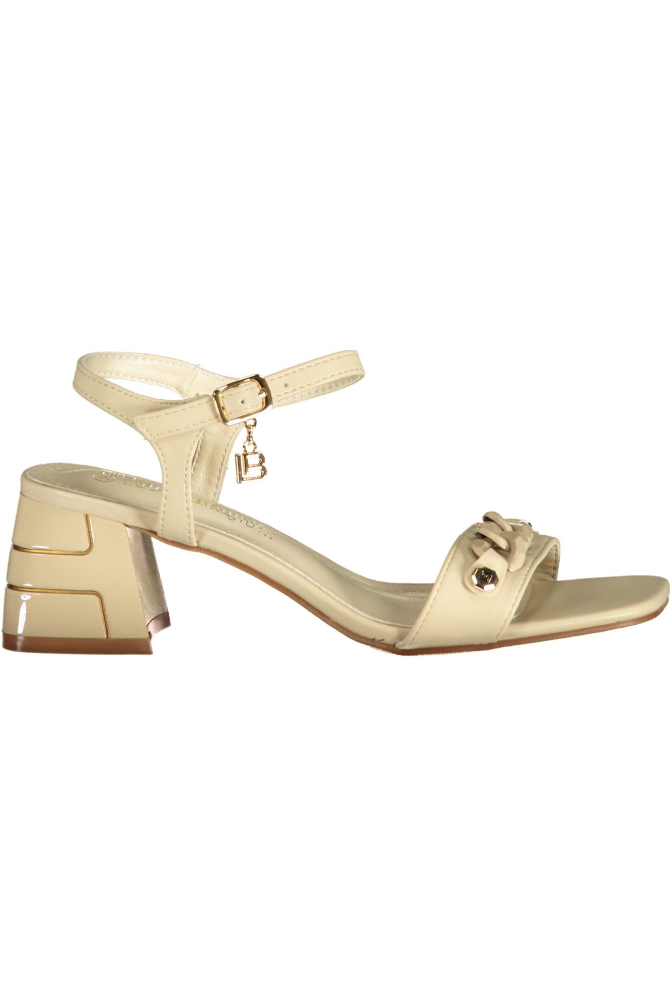 Laura Biagiotti Zehentrenner Elegante Damensandale Beige mit 5 cm Absatz und
