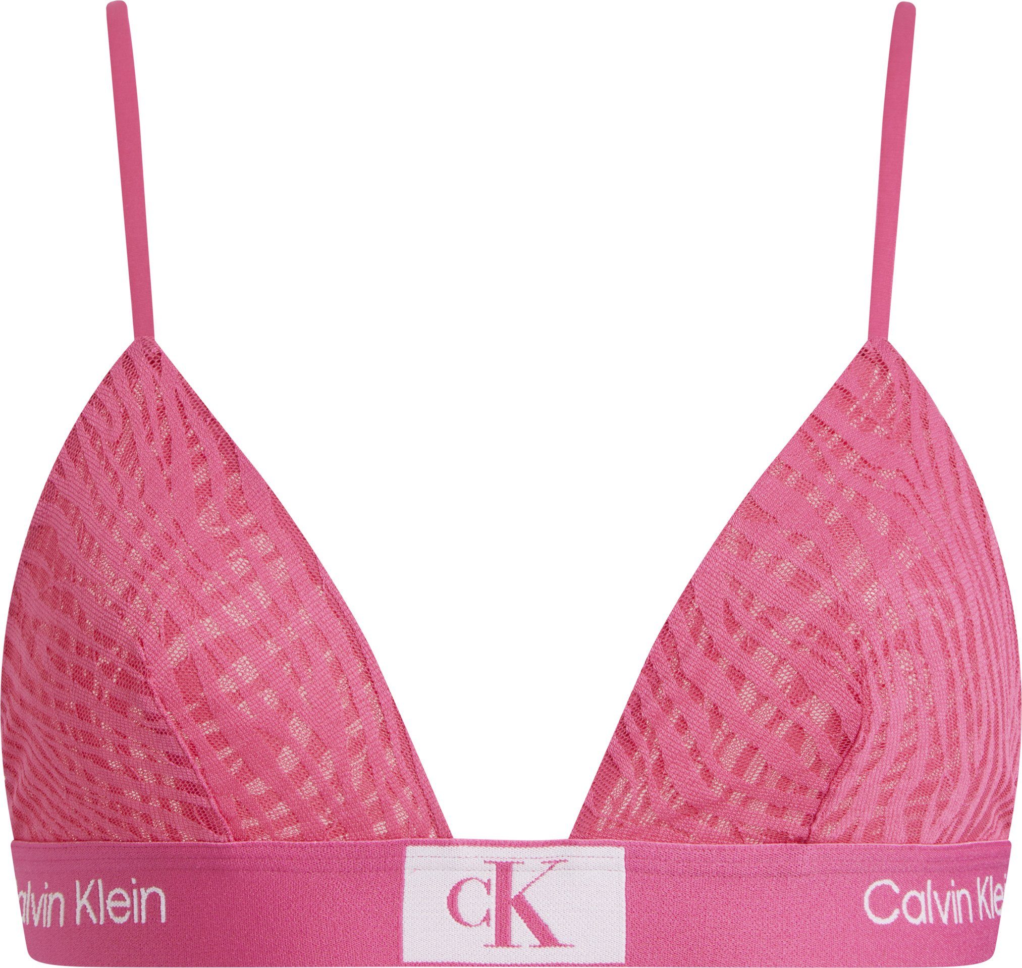 mit sportlichem Underwear Elastikbund Klein Calvin Triangel-BH fuchsia