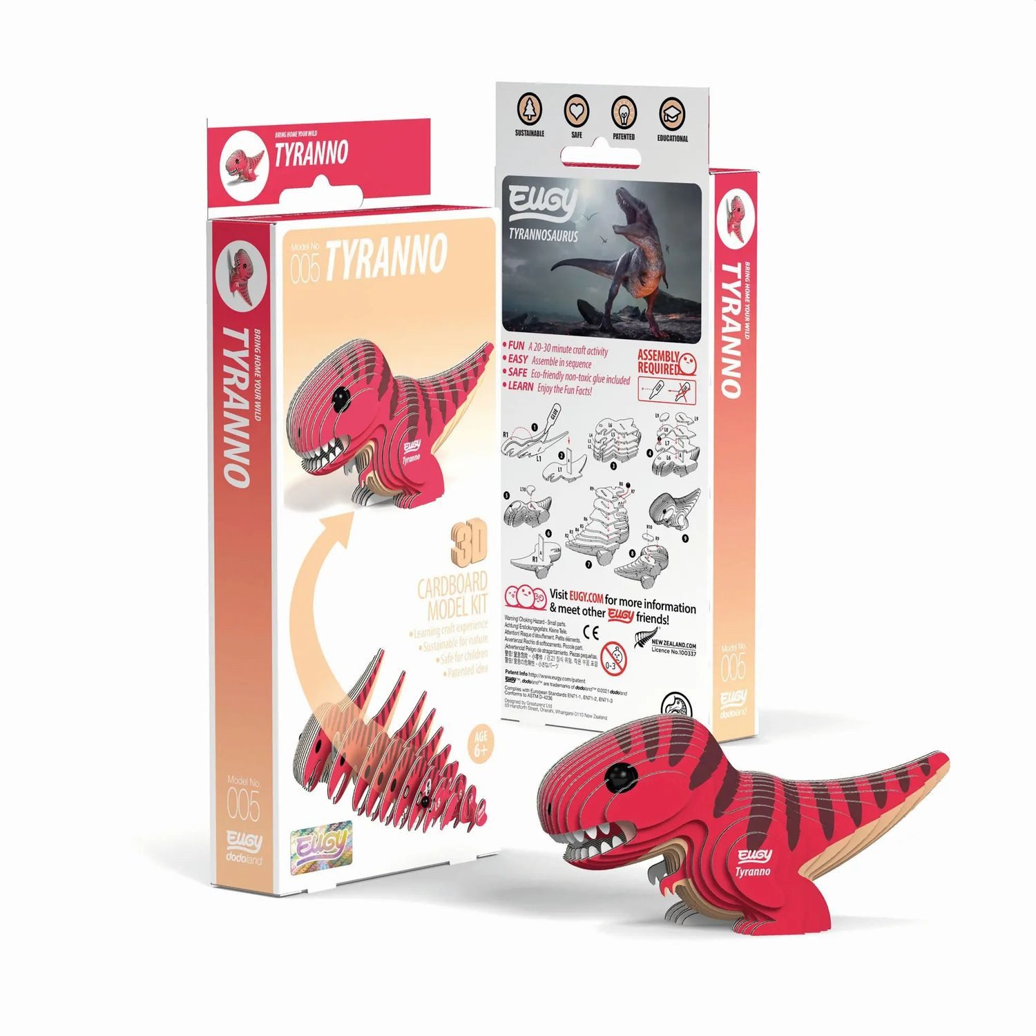 BrainBox Spiel EUGY - 3D Bastelset Tyrannosaurus