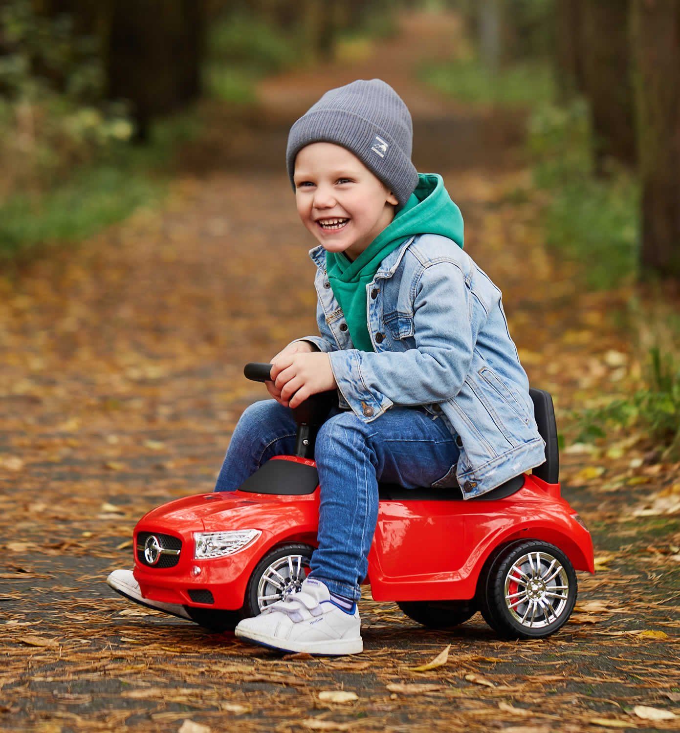 Polesie Rutscherauto Rutscherfahrzeug rot Super Car Nr.4 mit Sound