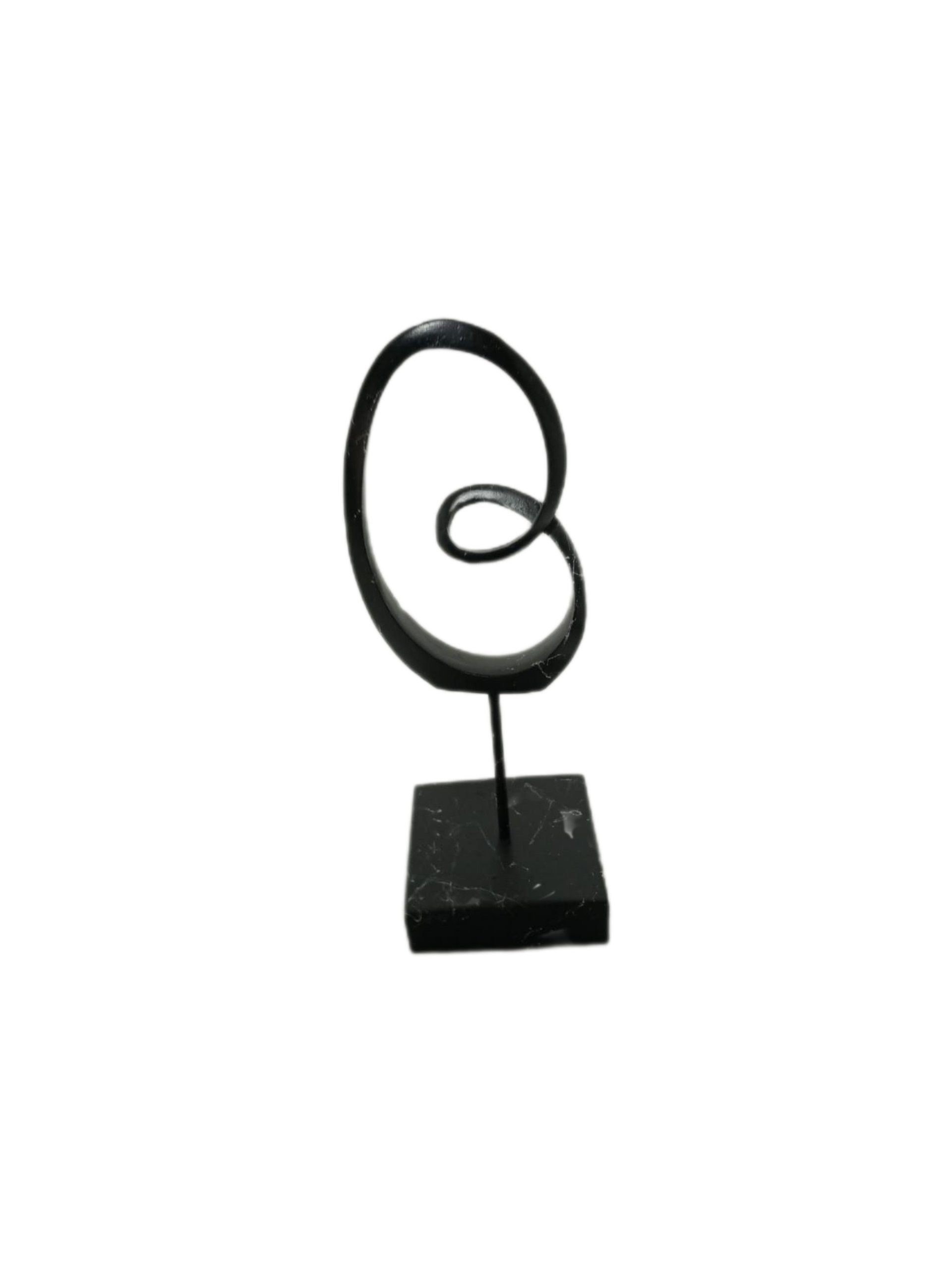Set Skulptur Marmoroptik, 2er Unendlich Dekofigur Dekofigur aus Schwarz Polyresin moebel17
