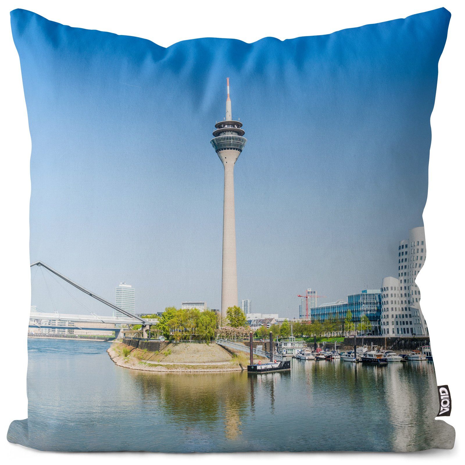 VOID Kissenbezug, (1 Stück), Düsseldorf Düsseldorfer Nordrhein-Westfalen NRW Rhein-turm Kunstpalas