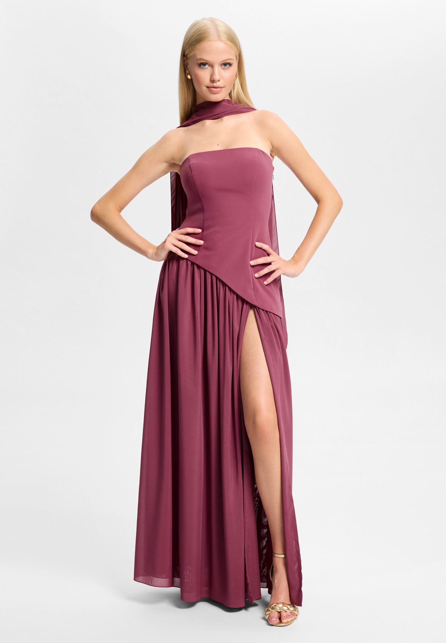 Hey Kyla Abendkleid - Corsagenkleid mit Beinschlitz Figurbetonte Passform