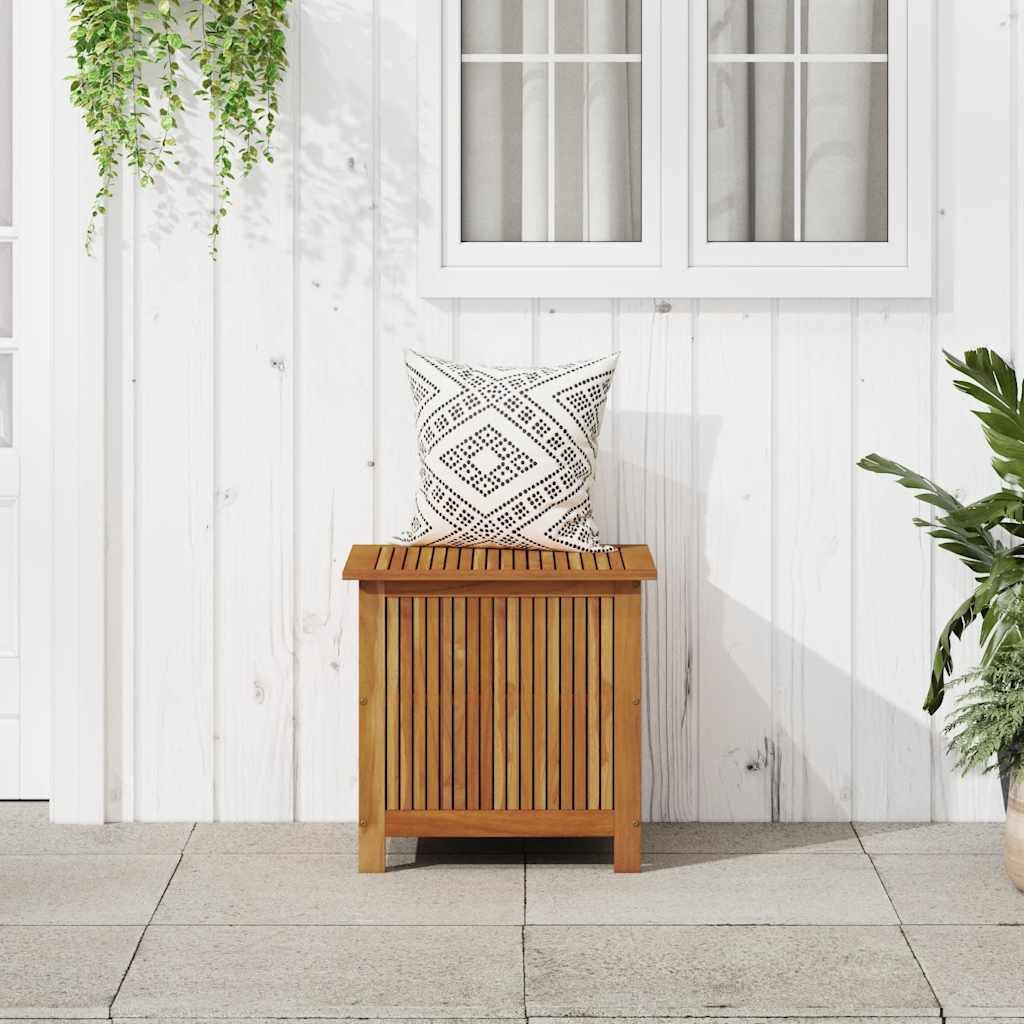 furnicato Gartenbox aus Echtholz mit Ölfinish 60x50x58/106 cm, braun